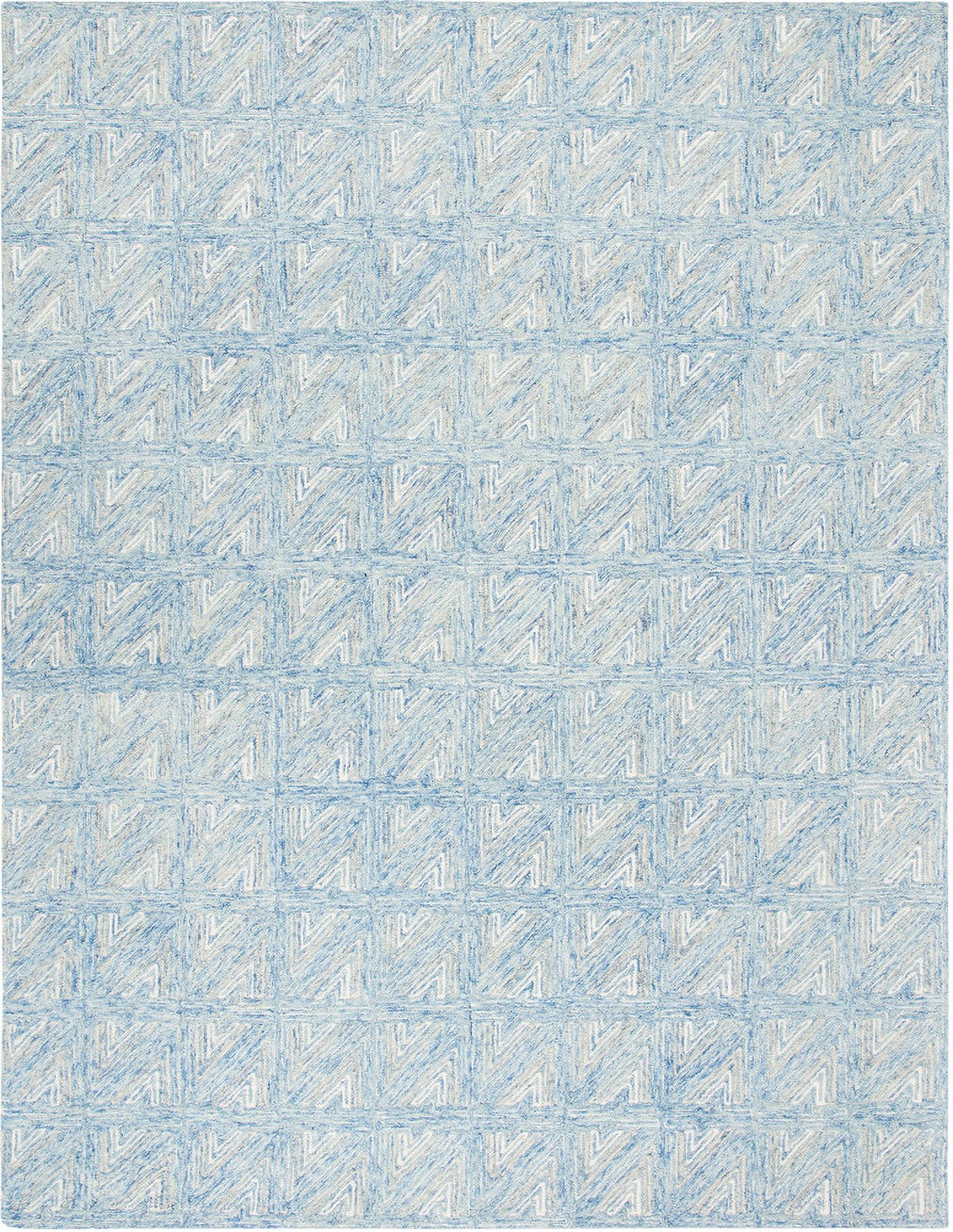 The appearance of Abstract Hand Tufted Blue and Beige 9' x 12' Large Rectangle Rugs designed by Safavieh in the modern / contemporary interior design. This blue and beige piece of furniture  was selected by 1StopBedrooms from Abstract Collection to add a touch of cosiness and style into your home. Sku: ABT653M-9. Material: Wool.