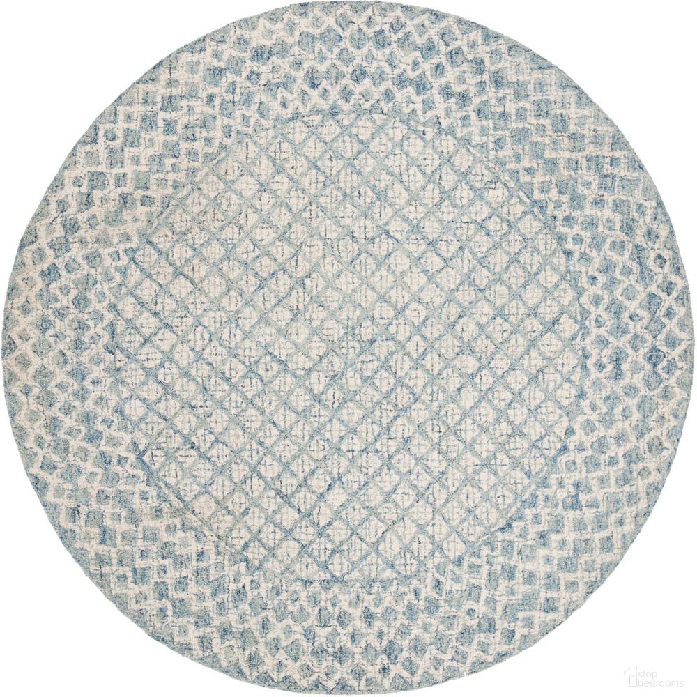 The appearance of Abstract Hand Tufted Blue and Ivory 4' x 4' Round Rugs ABT203A-4R designed by Safavieh in the modern / contemporary interior design. This blue and ivory piece of furniture  was selected by 1StopBedrooms from Abstract Collection to add a touch of cosiness and style into your home. Sku: ABT203A-4R. Material: Wool.
