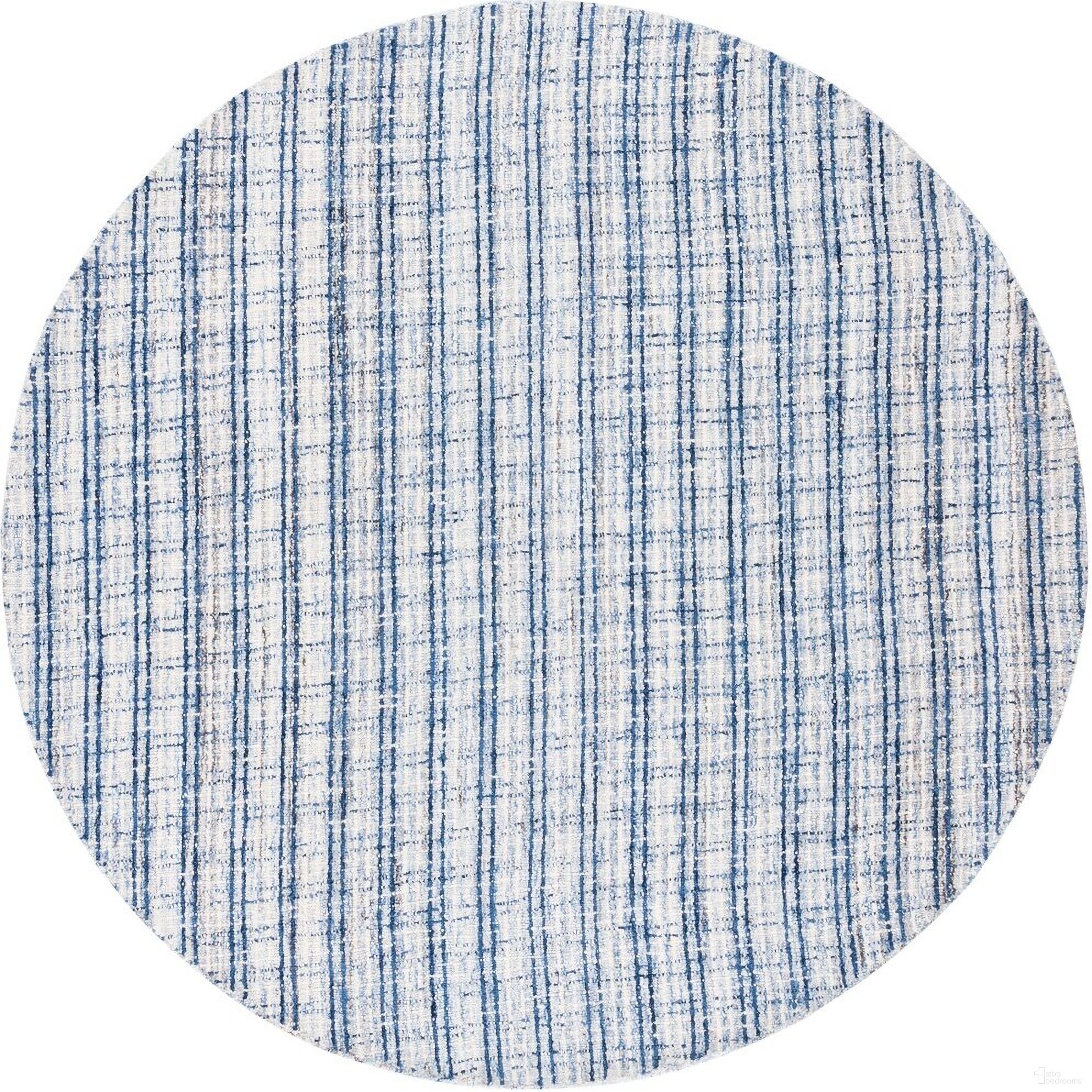The appearance of Abstract Hand Tufted Blue and Ivory 6' x 6' Round Rugs ABT485M-6R designed by Safavieh in the modern / contemporary interior design. This blue and ivory piece of furniture  was selected by 1StopBedrooms from Abstract Collection to add a touch of cosiness and style into your home. Sku: ABT485M-6R. Material: Wool.