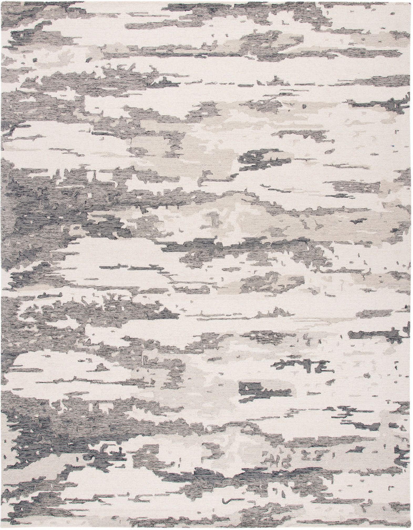 The appearance of Abstract Hand Tufted Charcoal and Ivory 11' x 15' Oversized Rugs designed by Safavieh in the modern / contemporary interior design. This charcoal and ivory piece of furniture  was selected by 1StopBedrooms from Abstract Collection to add a touch of cosiness and style into your home. Sku: ABT465H-1115. Material: Wool.