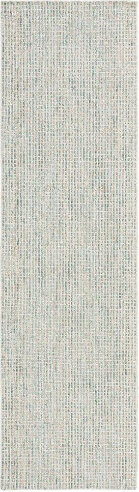Abstract Hand Tufted Green and Ivory 2' x 3' Accent Rugs ABT484Y-2