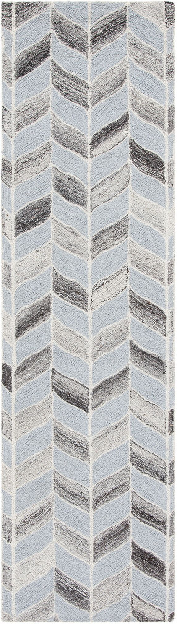Abstract Hand Tufted Grey 2'-3" x 8' Runner Rugs ABT636F-28