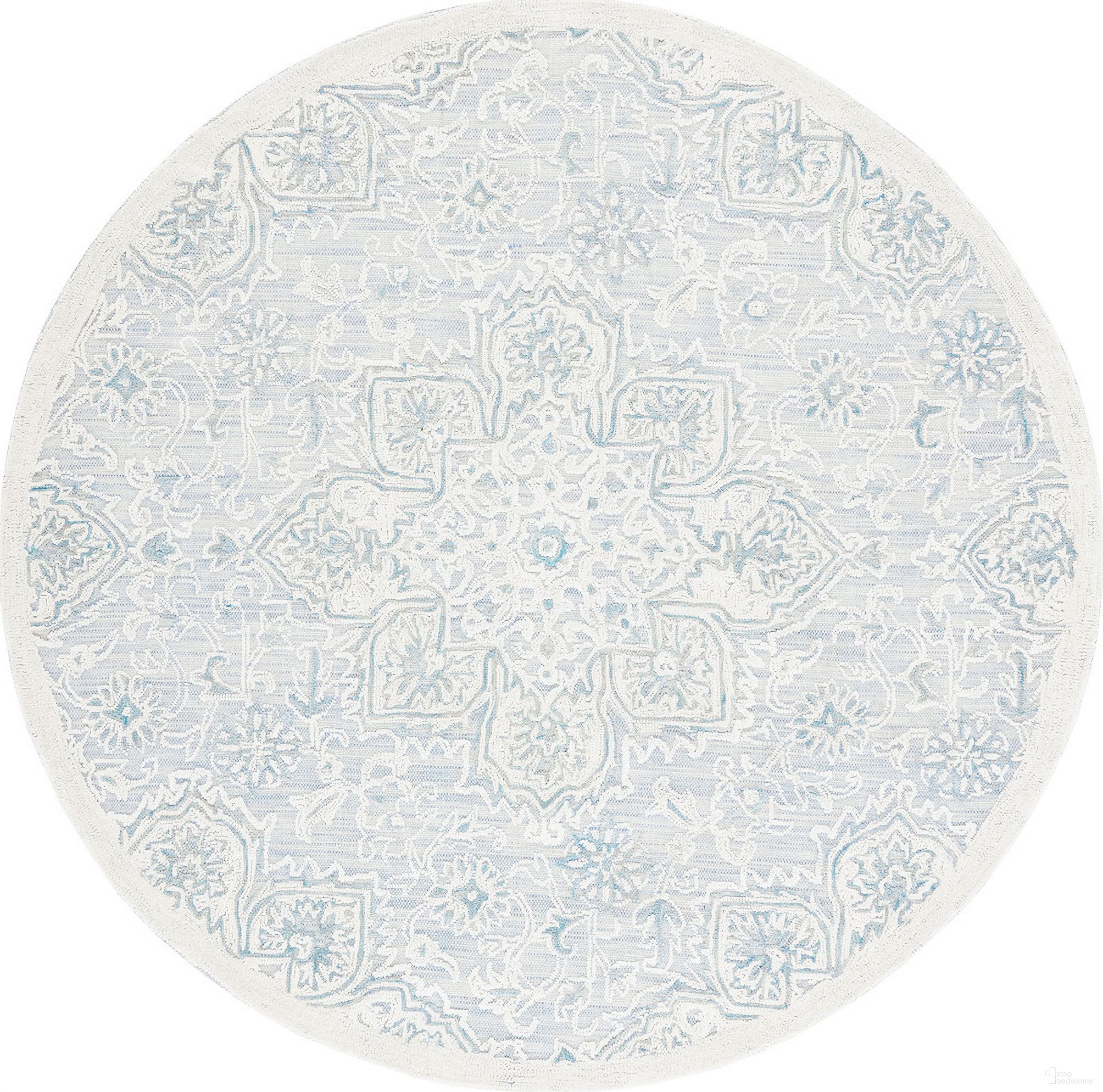 The appearance of Abstract Hand Tufted Grey and Beige 6' x 6' Round Rugs designed by Safavieh in the coastal interior design. This grey and beige piece of furniture  was selected by 1StopBedrooms from Abstract Collection to add a touch of cosiness and style into your home. Sku: ABT958F-6R. Material: Wool.
