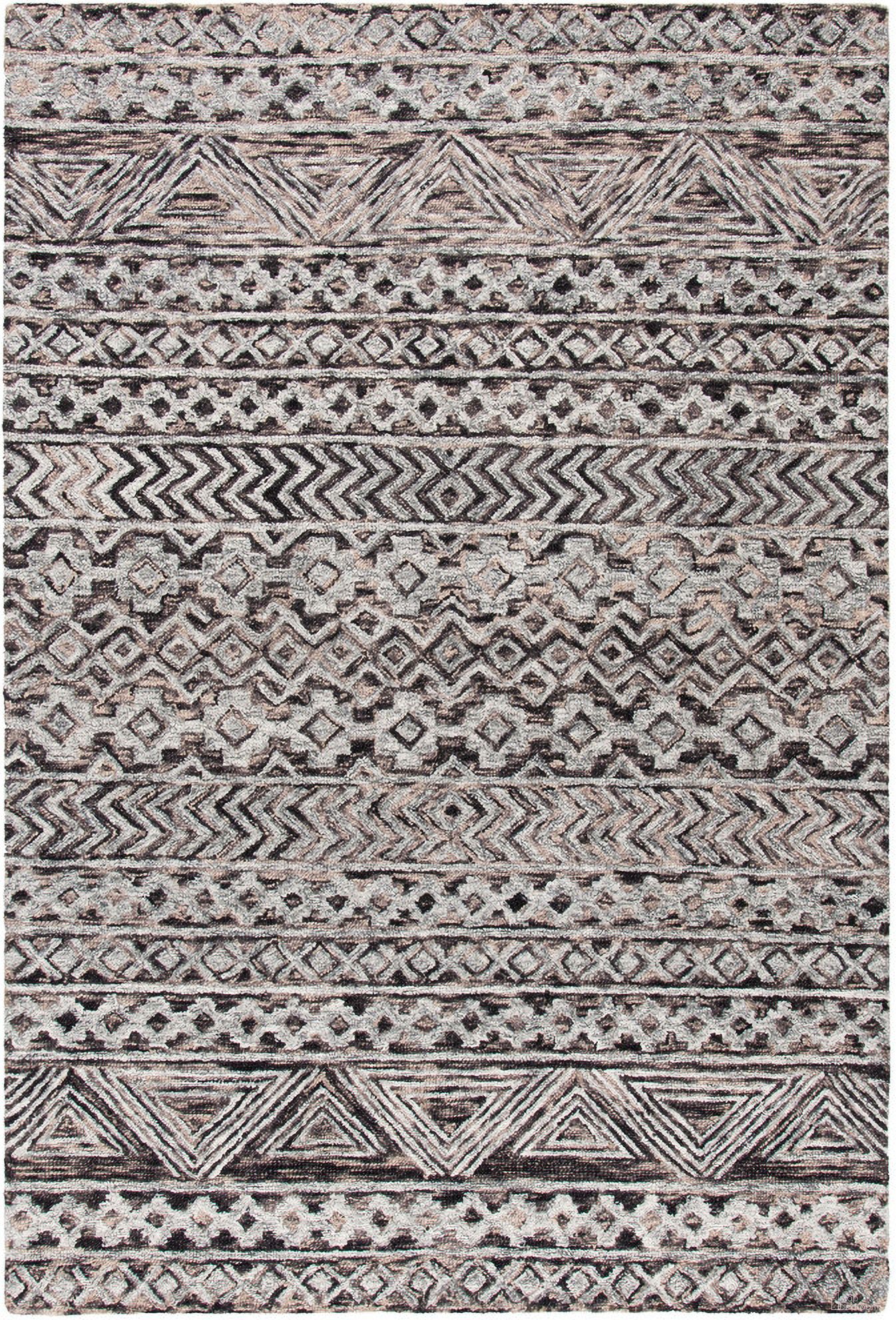 The appearance of Abstract Hand Tufted Grey and Brown 10' x 14' Large Rectangle Rugs designed by Safavieh in the modern / contemporary interior design. This brown and grey piece of furniture  was selected by 1StopBedrooms from Abstract Collection to add a touch of cosiness and style into your home. Sku: ABT252F-10. Material: Wool.