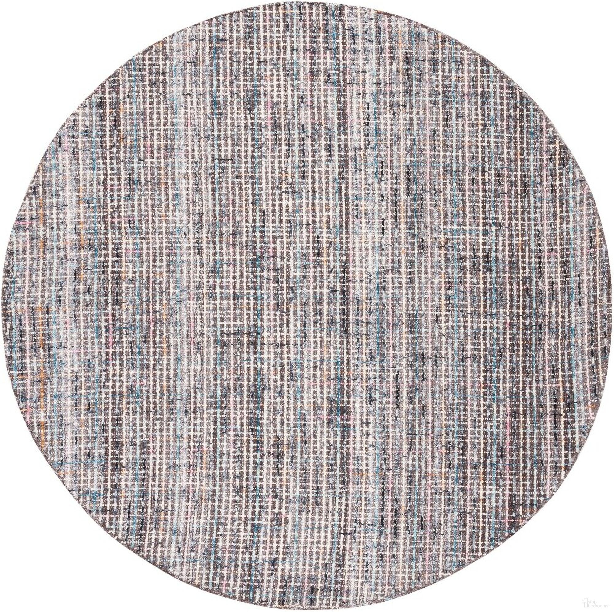 The appearance of Abstract Hand Tufted Grey and Brown 6' x 6' Round Rugs designed by Safavieh in the modern / contemporary interior design. This brown and grey piece of furniture  was selected by 1StopBedrooms from Abstract Collection to add a touch of cosiness and style into your home. Sku: ABT489F-6R. Material: Wool.