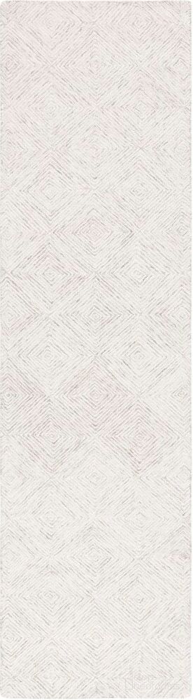 Abstract Hand Tufted Grey and Ivory 2'-3" x 9' Runner Rugs