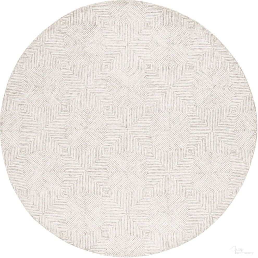 The appearance of Abstract Hand Tufted Grey and Ivory 6' x 6' Round Rugs ABT425F-6R designed by Safavieh in the transitional interior design. This grey and ivory piece of furniture was selected by 1StopBedrooms from Abstract Collection to add a touch of cosiness and style into your home. Sku: ABT425F-6R. Material: Wool.