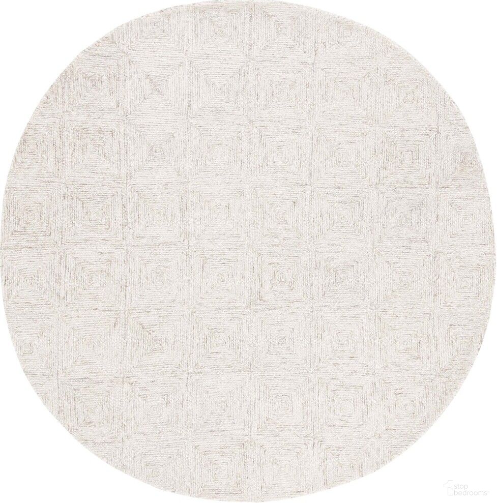 The appearance of Abstract Hand Tufted Grey and Ivory 6' x 6' Round Rugs ABT427F-6R designed by Safavieh in the transitional interior design. This grey and ivory piece of furniture was selected by 1StopBedrooms from Abstract Collection to add a touch of cosiness and style into your home. Sku: ABT427F-6R. Material: Wool.