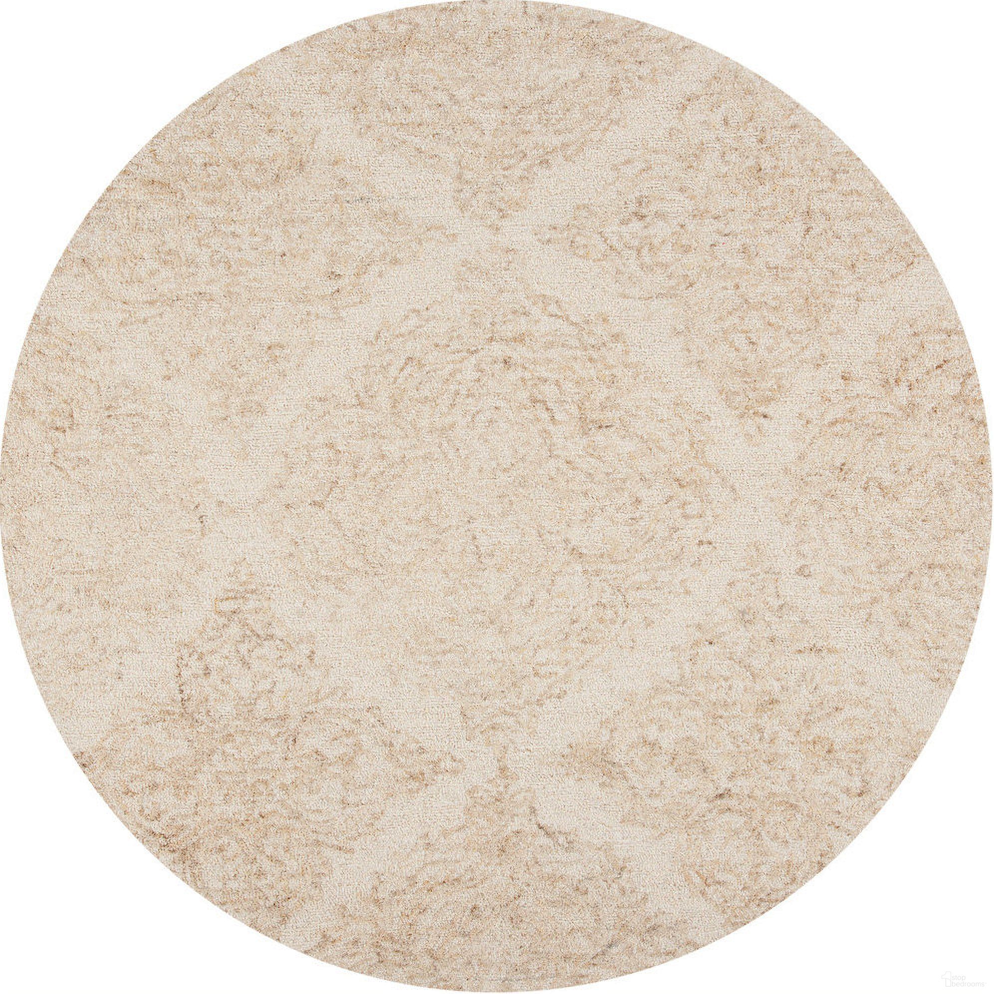 The appearance of Abstract Hand Tufted Ivory and Beige 6' x 6' Round Rugs ABT346B-6R designed by Safavieh in the coastal interior design. This ivory and beige piece of furniture  was selected by 1StopBedrooms from Abstract Collection to add a touch of cosiness and style into your home. Sku: ABT346B-6R. Material: Wool.