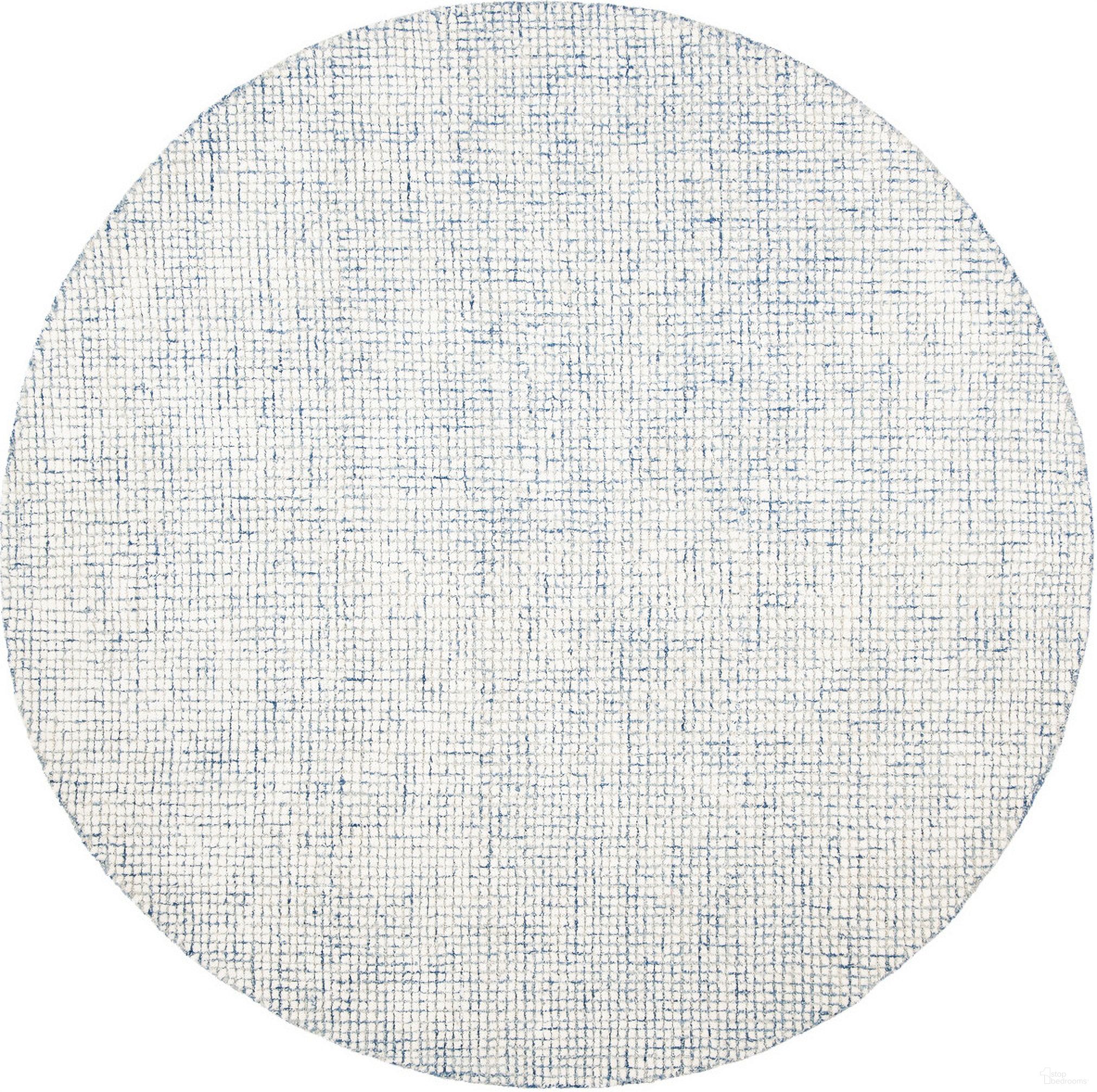 The appearance of Abstract Hand Tufted Ivory and Blue 10' x 10' Round Rugs designed by Safavieh in the modern / contemporary interior design. This ivory and blue piece of furniture  was selected by 1StopBedrooms from Abstract Collection to add a touch of cosiness and style into your home. Sku: ABT470M-10R. Material: Viscose.