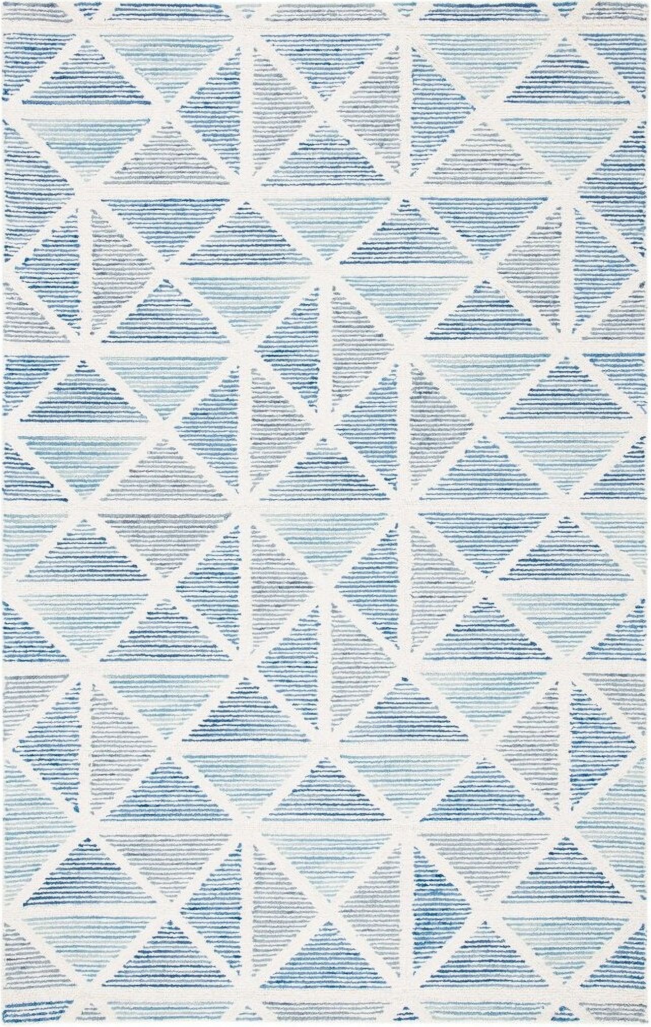 The appearance of Abstract Hand Tufted Ivory and Blue 4' x 6' Small Rectangle Rugs ABT655A-4 designed by Safavieh in the modern / contemporary interior design. This ivory and blue piece of furniture was selected by 1StopBedrooms from Abstract Collection to add a touch of cosiness and style into your home. Sku: ABT655A-4. Material: Wool.