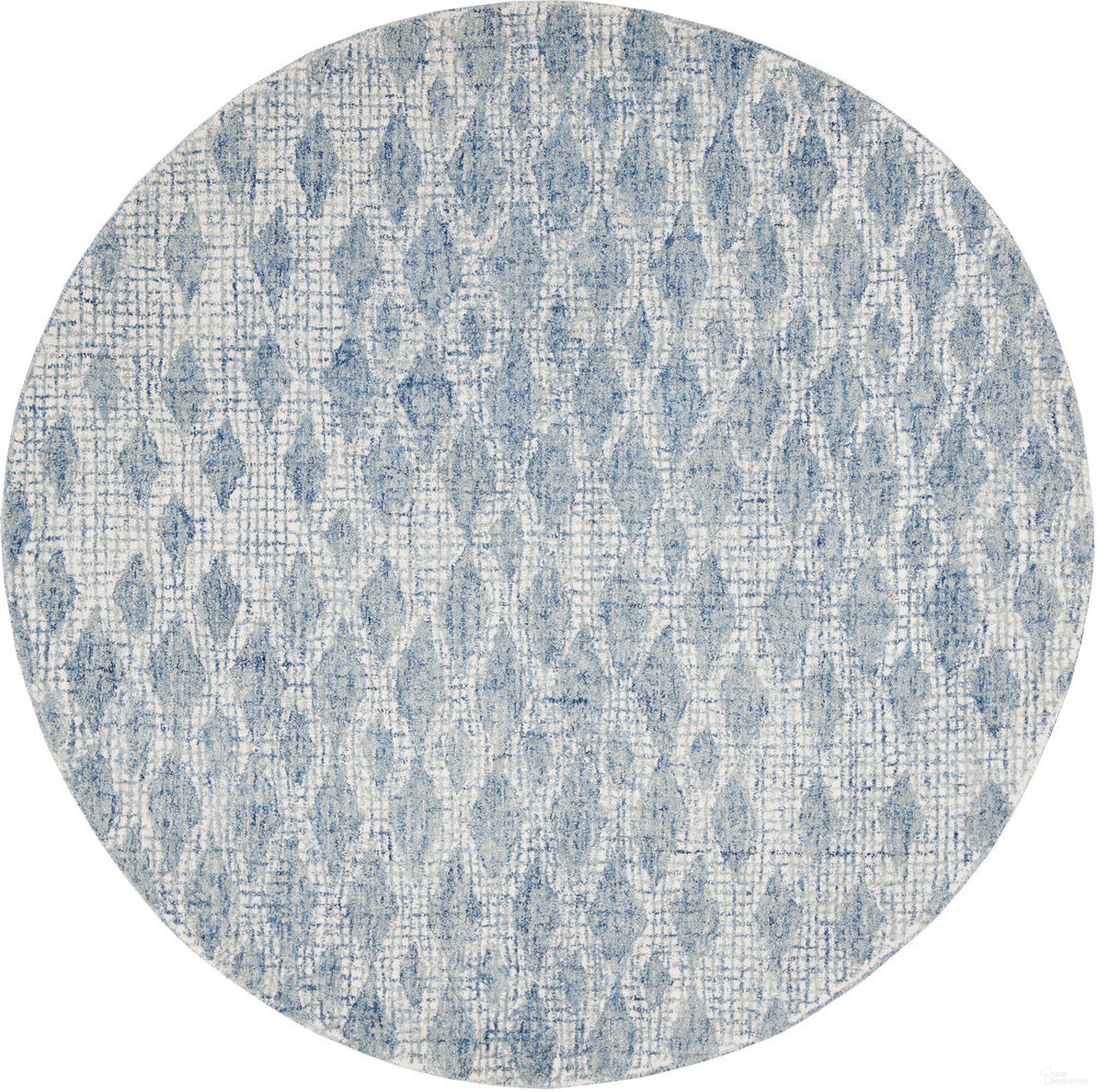 The appearance of Abstract Hand Tufted Ivory and Blue 6' x 6' Round Rugs ABT206A-6R designed by Safavieh in the modern / contemporary interior design. This ivory and blue piece of furniture  was selected by 1StopBedrooms from Abstract Collection to add a touch of cosiness and style into your home. Sku: ABT206A-6R. Material: Wool.