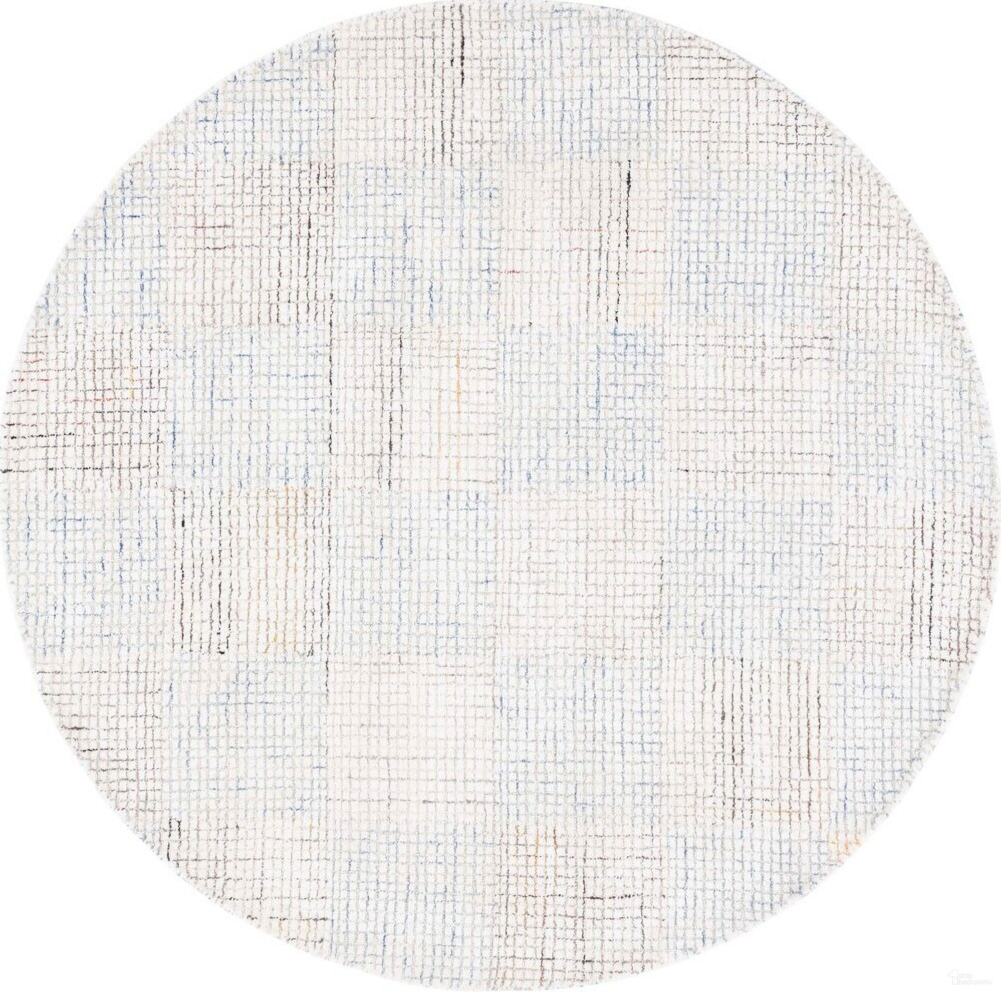 The appearance of Abstract Hand Tufted Ivory and Blue 6' x 6' Round Rugs ABT476M-6R designed by Safavieh in the transitional interior design. This ivory and blue piece of furniture was selected by 1StopBedrooms from Abstract Collection to add a touch of cosiness and style into your home. Sku: ABT476M-6R. Material: Viscose.