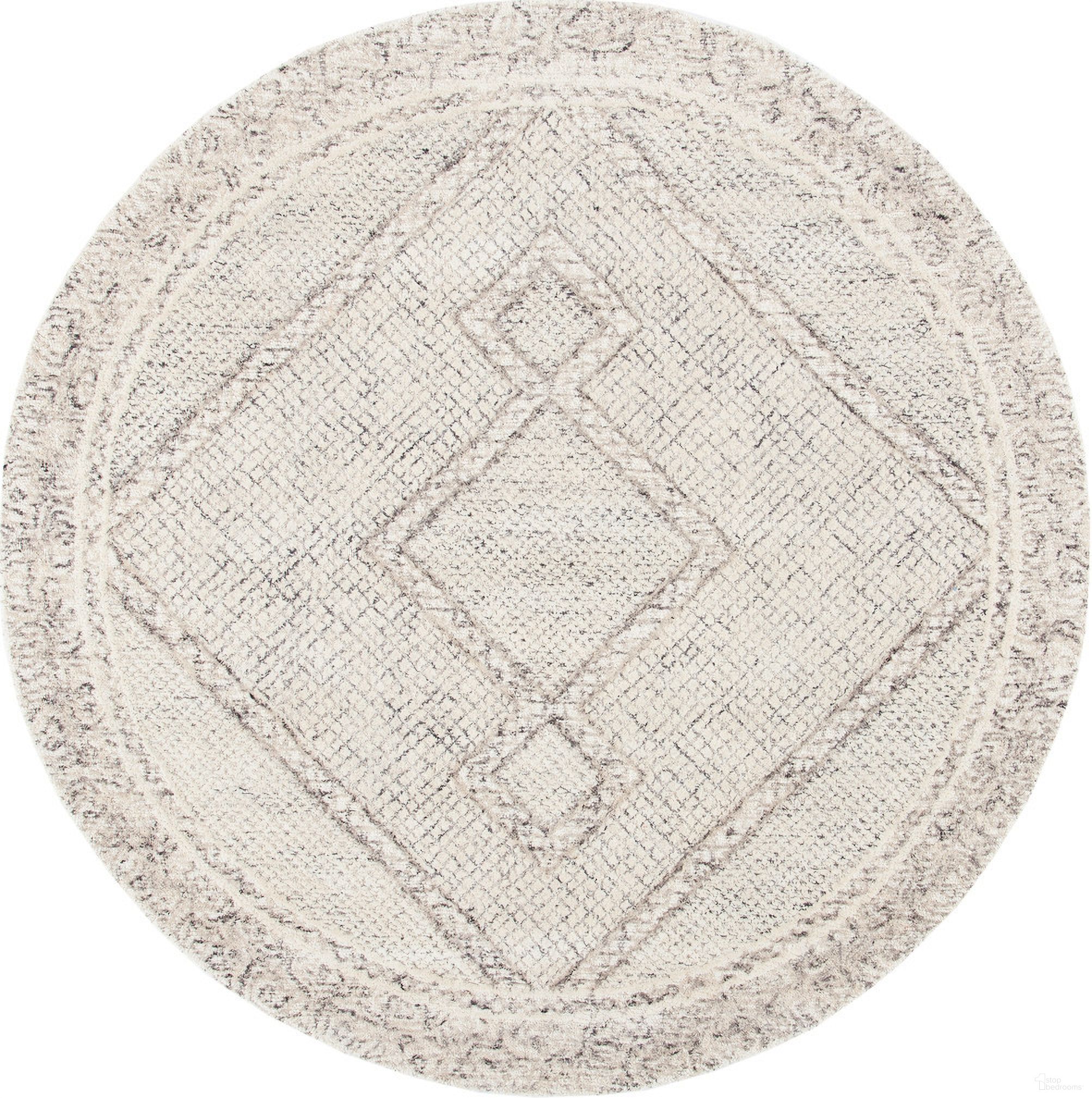 The appearance of Abstract Hand Tufted Ivory and Grey 4' x 4' Round Rugs ABT345F-4R designed by Safavieh in the coastal interior design. This ivory and grey piece of furniture was selected by 1StopBedrooms from Abstract Collection to add a touch of cosiness and style into your home. Sku: ABT345F-4R. Material: Wool.