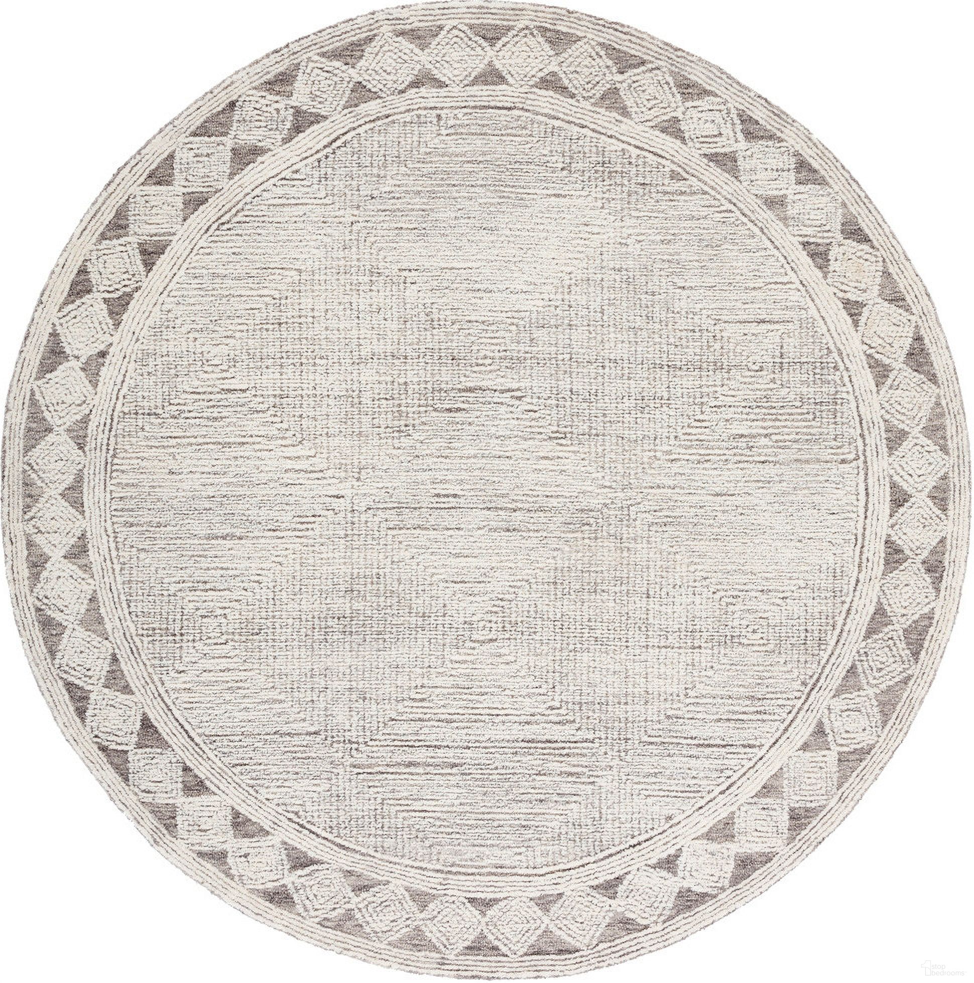 The appearance of Abstract Hand Tufted Ivory and Grey 4' x 4' Round Rugs ABT349F-4R designed by Safavieh in the coastal interior design. This ivory and grey piece of furniture was selected by 1StopBedrooms from Abstract Collection to add a touch of cosiness and style into your home. Sku: ABT349F-4R. Material: Wool.