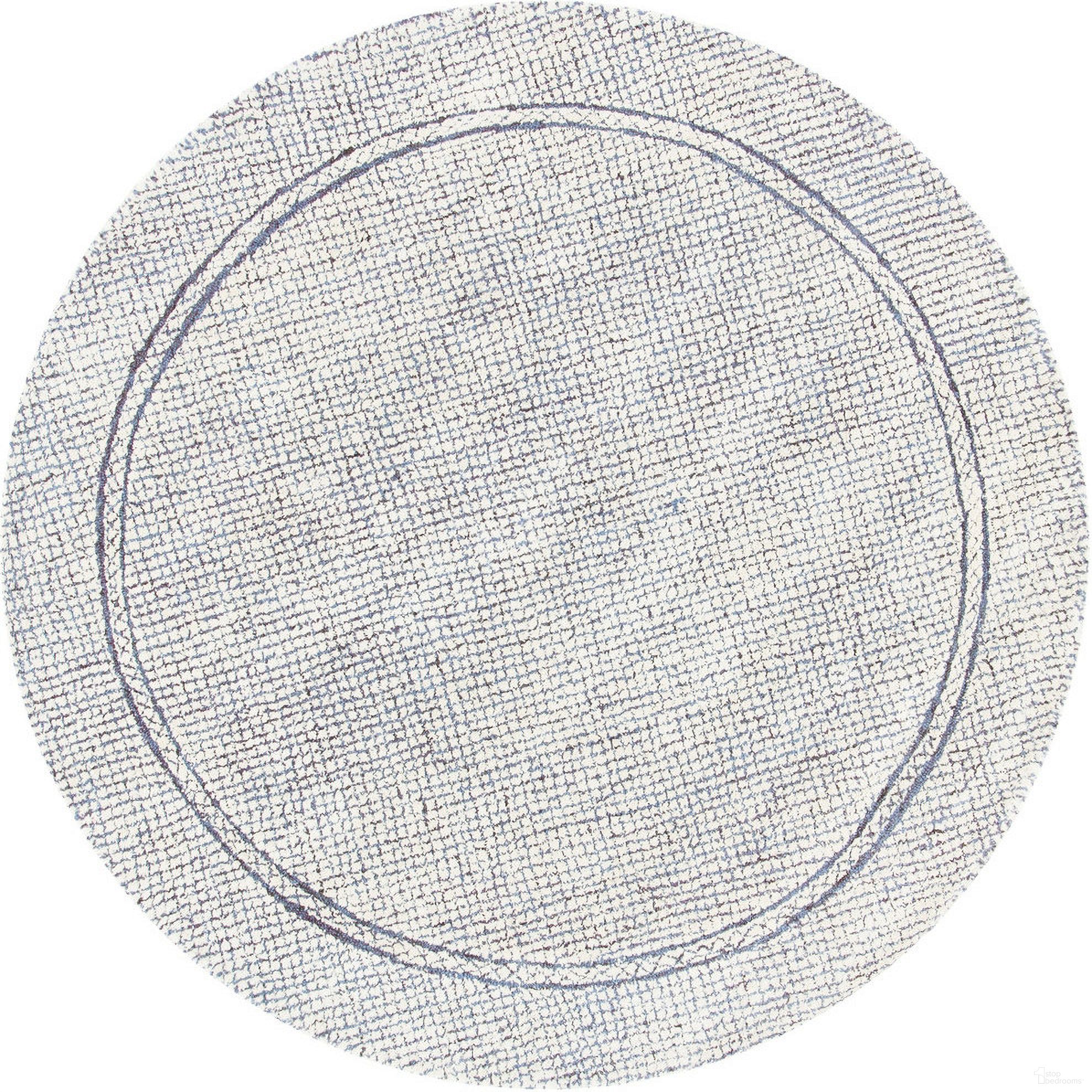 The appearance of Abstract Hand Tufted Ivory and Navy 6' x 6' Round Rugs ABT341N-6R designed by Safavieh in the coastal interior design. This ivory and navy piece of furniture  was selected by 1StopBedrooms from Abstract Collection to add a touch of cosiness and style into your home. Sku: ABT341N-6R. Material: Wool.