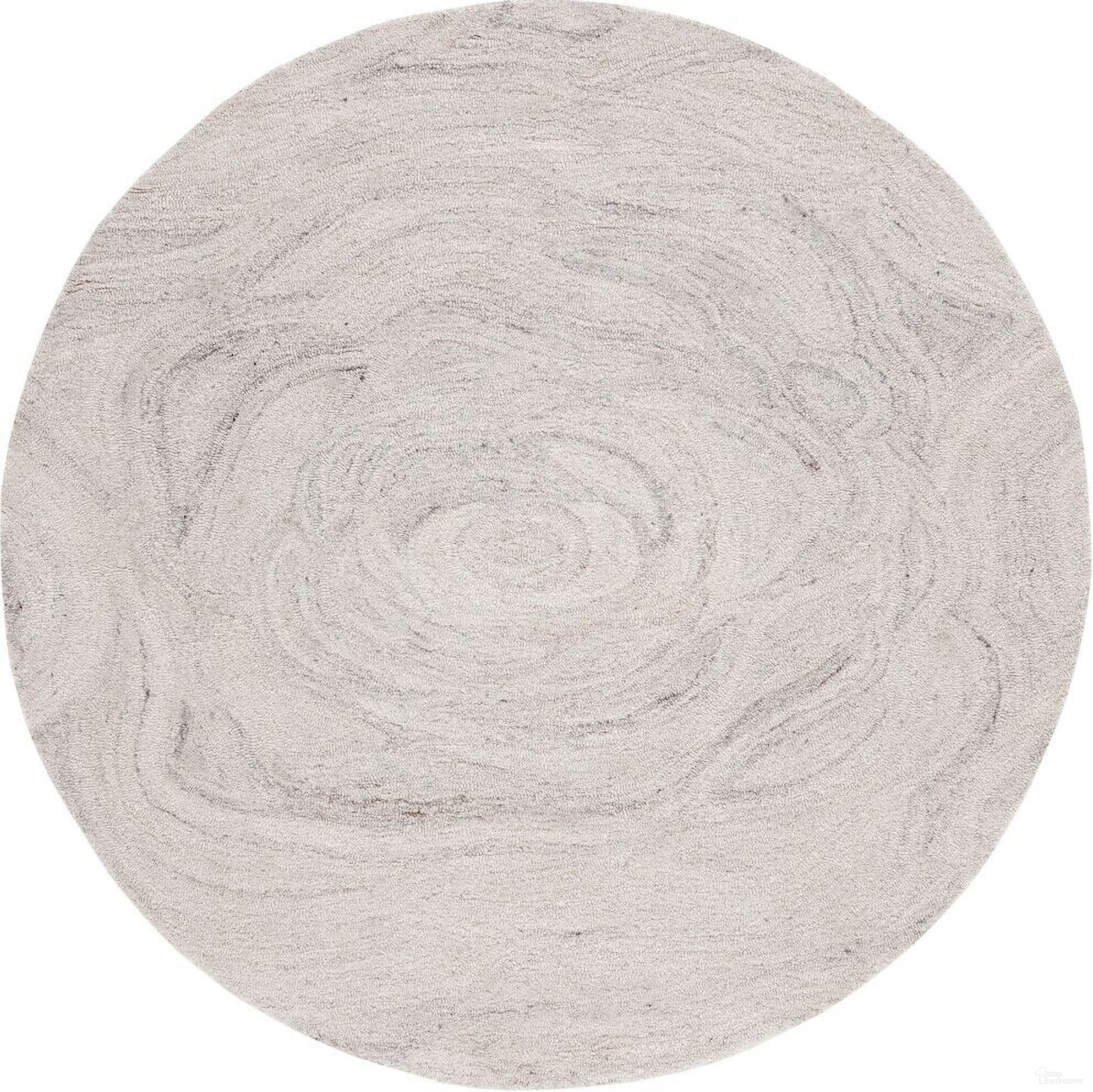 The appearance of Abstract Hand Tufted Light Grey and Beige 6' x 6' Round Rugs designed by Safavieh in the modern / contemporary interior design. This grey and beige piece of furniture  was selected by 1StopBedrooms from Abstract Collection to add a touch of cosiness and style into your home. Sku: ABT148F-6R. Material: Polyester.