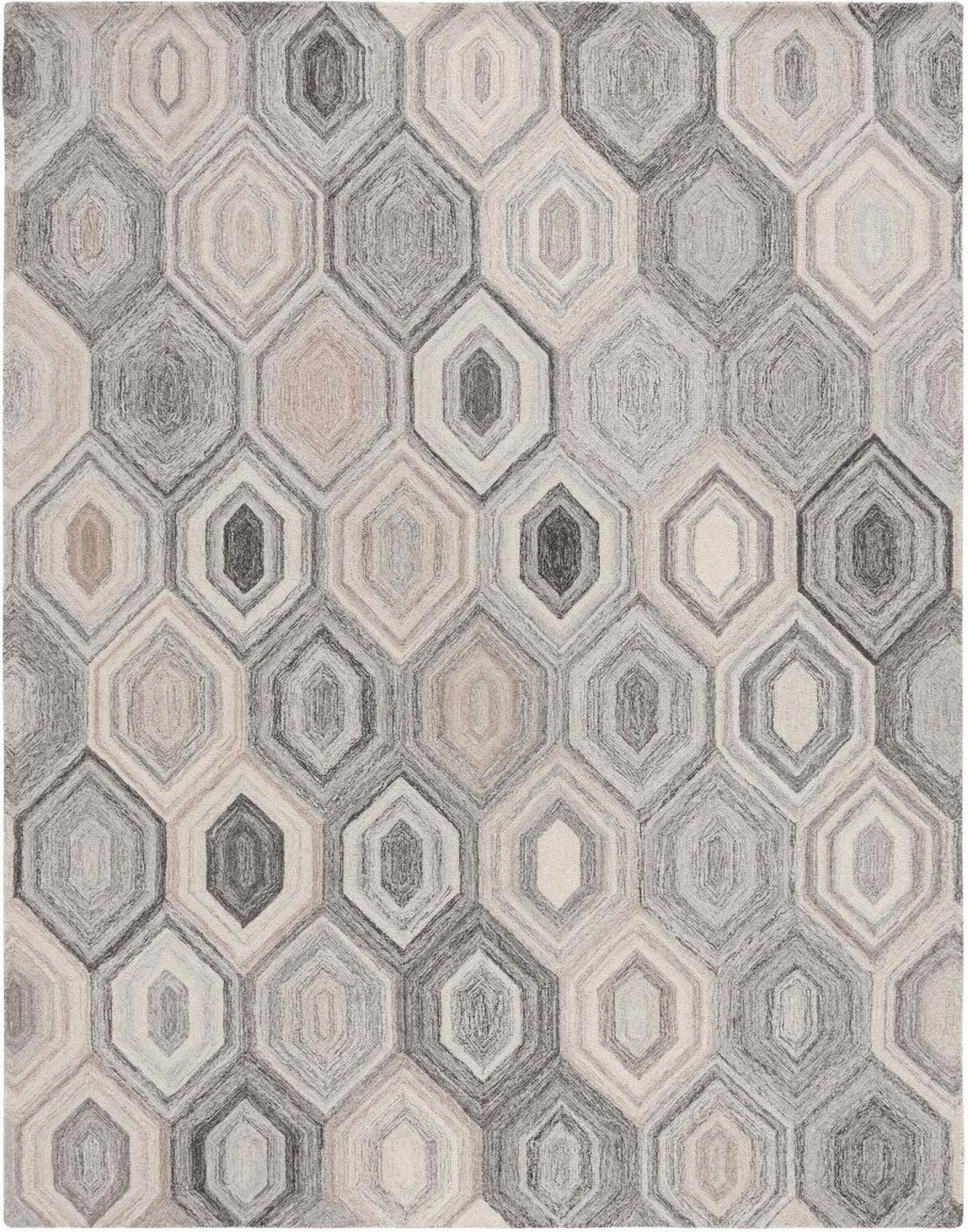 The appearance of Abstract Hand Tufted Natural and Grey 8' x 10' Medium Rectangle Rugs designed by Safavieh in the modern / contemporary interior design. This natural and grey piece of furniture was selected by 1StopBedrooms from Abstract Collection to add a touch of cosiness and style into your home. Sku: ABT902F-8. Material: Wool.