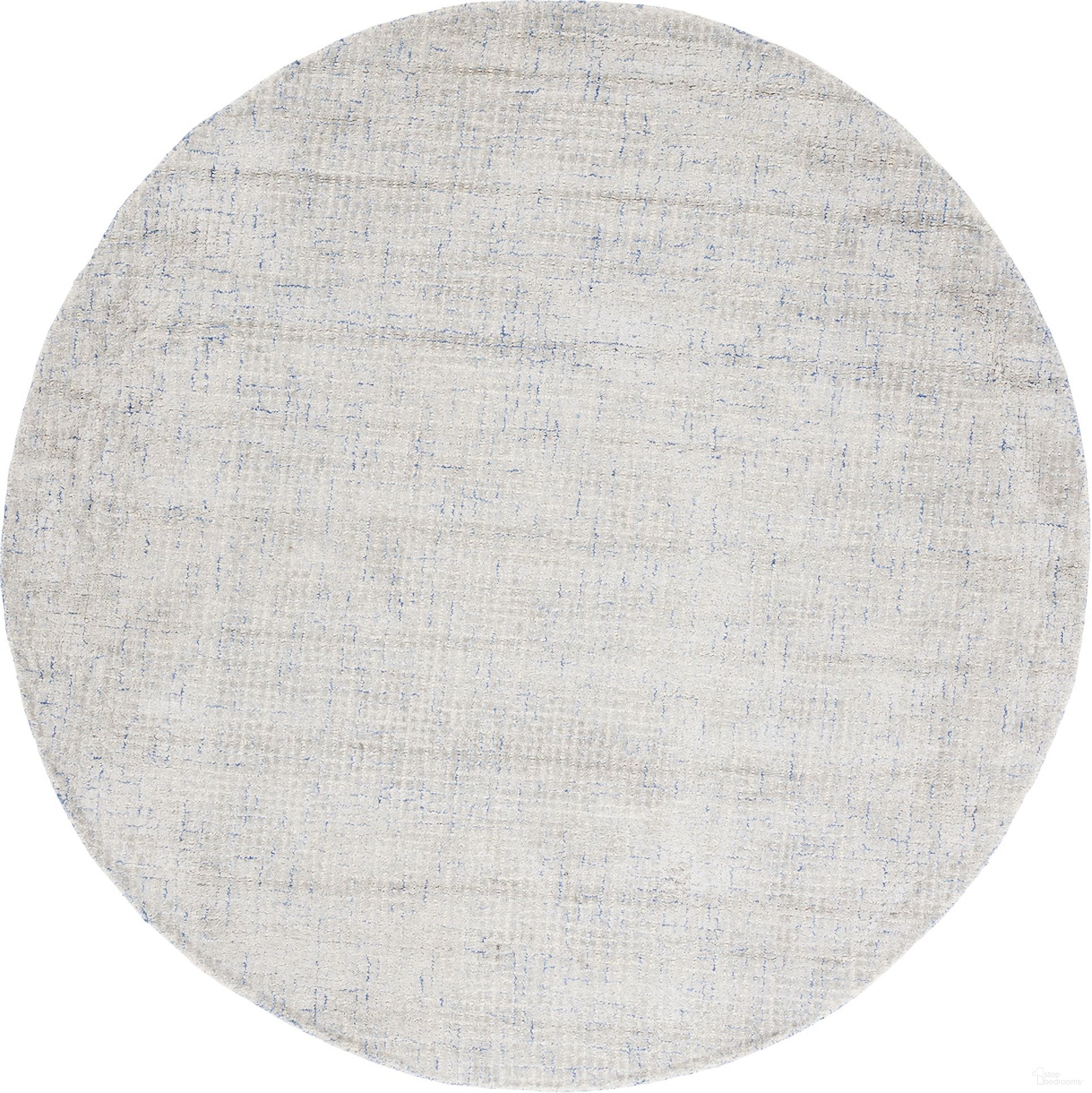 The appearance of Abstract Hand Tufted Silver and Blue 6' x 6' Round Rugs designed by Safavieh in the modern / contemporary interior design. This silver and blue piece of furniture  was selected by 1StopBedrooms from Abstract Collection to add a touch of cosiness and style into your home. Sku: ABT469G-6R. Material: Viscose.