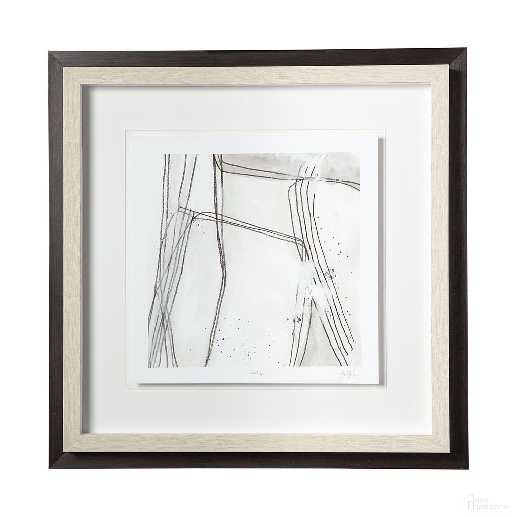 Abstract Logic II Framed Wall Art In Black and Beige