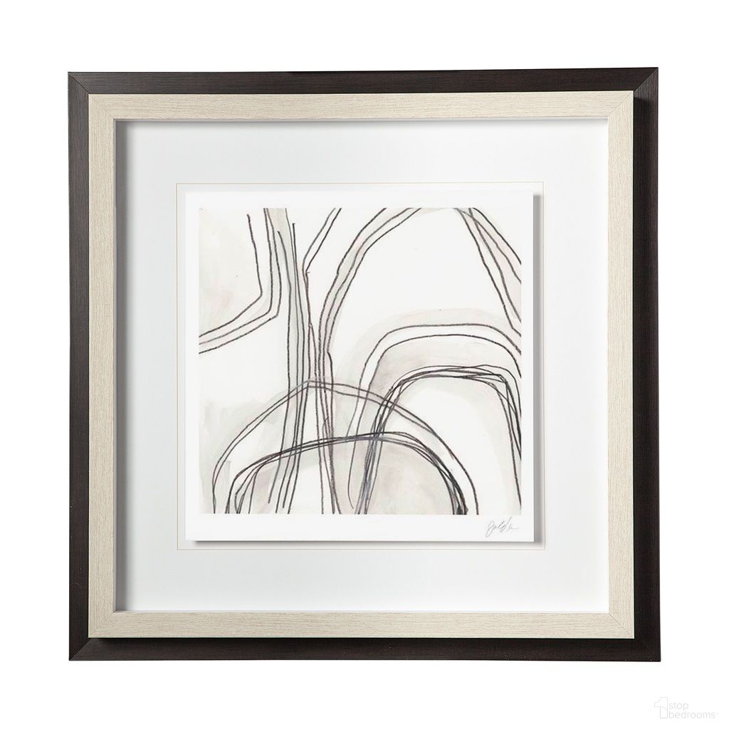 Abstract Logic IV Framed Wall Art In Black and Beige