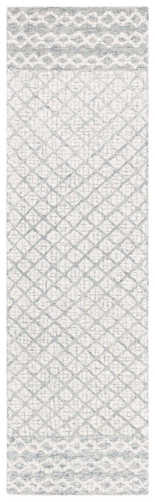 The appearance of Abstract Oriental 2'-3" x 8' Area Rug In Grey and Ivory designed by Safavieh in the traditional interior design. This grey/ivory piece of furniture was selected by 1StopBedrooms from Abstract Collection to add a touch of cosiness and style into your home. Sku: ABT203G-28. Material: Wool.