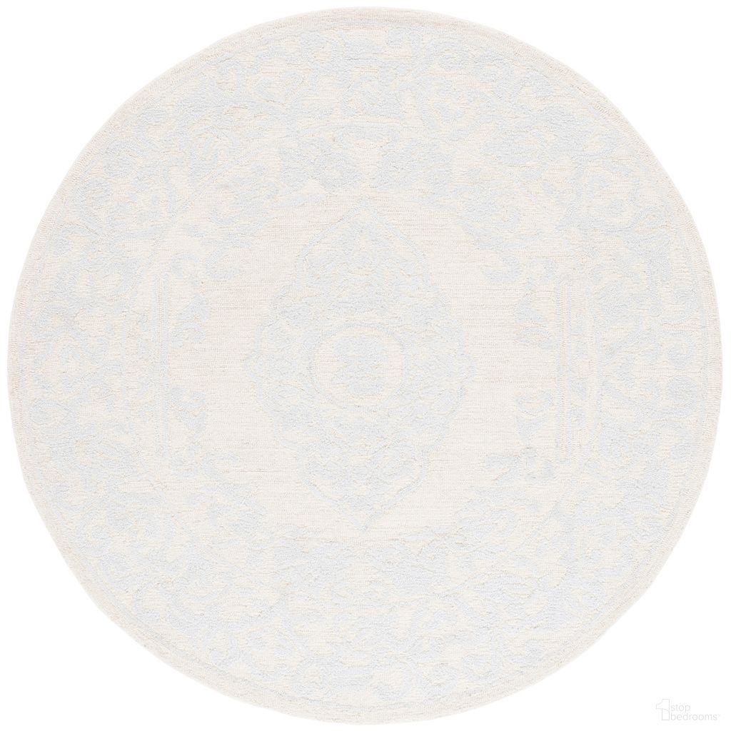 The appearance of Abstract Oriental 6' x 6' Round Area Rug In Ivory and Beige designed by Safavieh in the traditional interior design. This ivory and beige piece of furniture  was selected by 1StopBedrooms from Abstract Collection to add a touch of cosiness and style into your home. Sku: ABT359A-6R. Material: Wool.