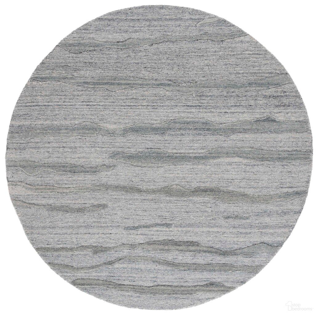 Abstract Solid Color 6' x 6' Round Area Rug In Grey