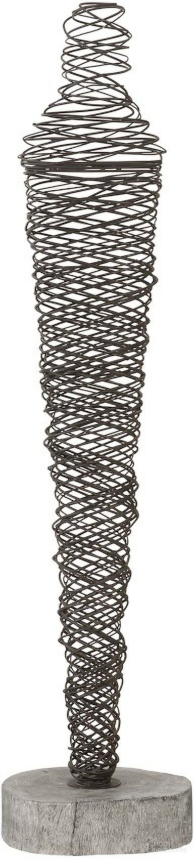 Abstract Wire Man Floor Sculpture In Gray TH97697
