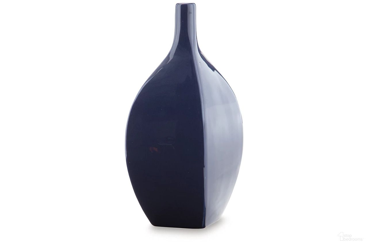The appearance of Abtinson 12 Inch Vase In Navy designed by Signature Design by Ashley in the modern / contemporary interior design. This navy piece of furniture was selected by 1StopBedrooms from Abtinson Collection to add a touch of cosiness and style into your home. Sku: A2900032. Material: Ceramic.