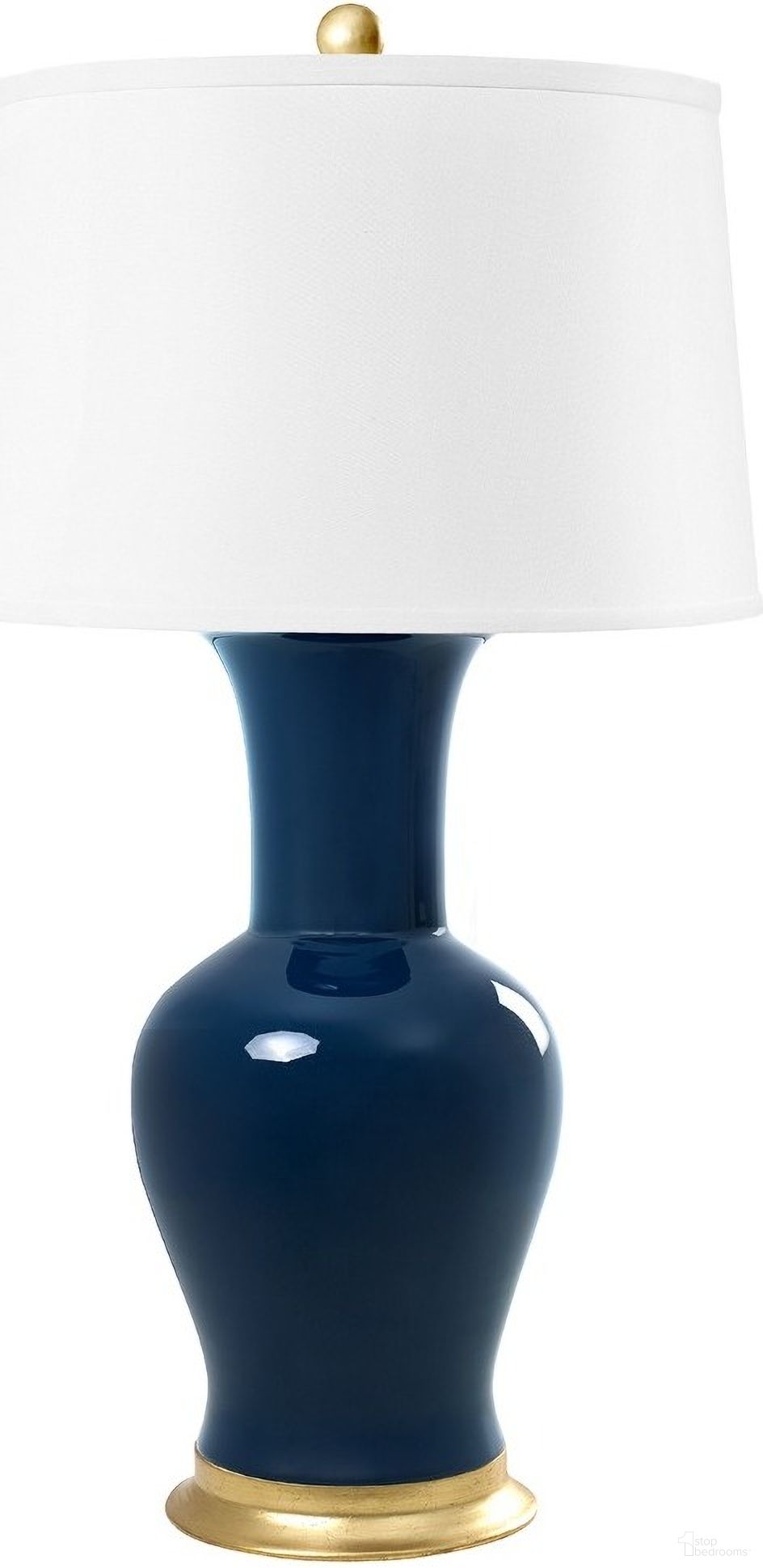 Acacia Lamp Without Shade In Navy Blue