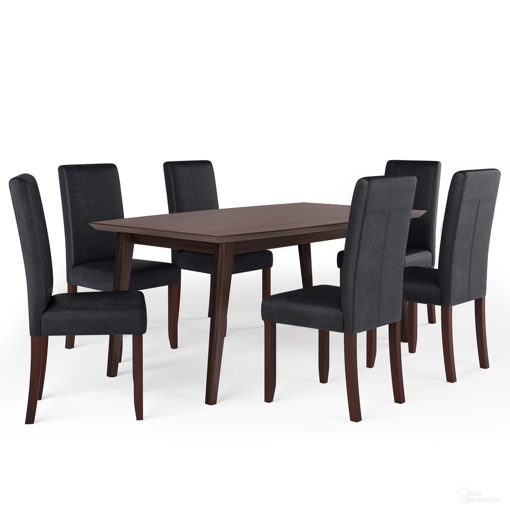 Acadian/Draper 7-Piece Dining Set In Distressed Black