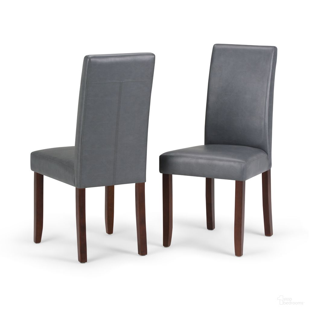 Acadian Parson Dining Chair Set of 2 In Stone Grey