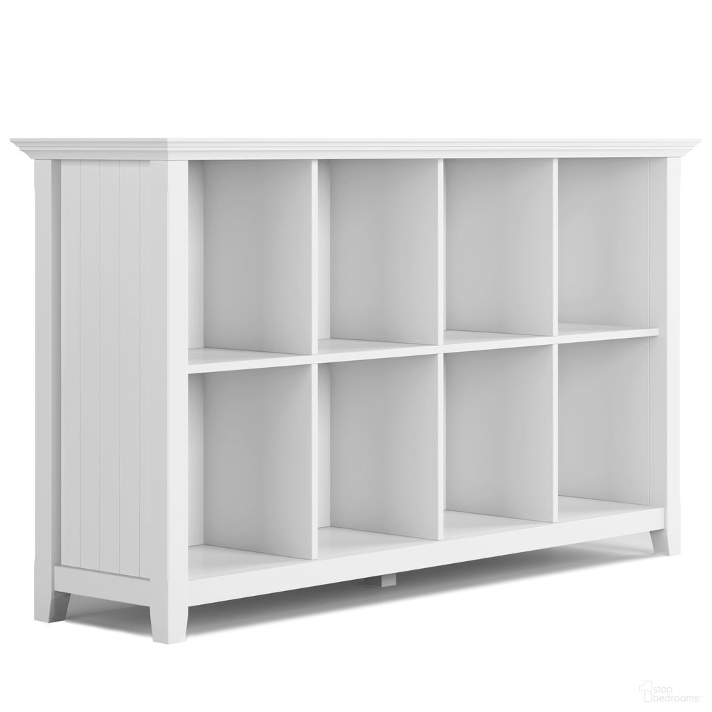 Acadian Solid Wood 8 Cube Storage Sofa Table In White
