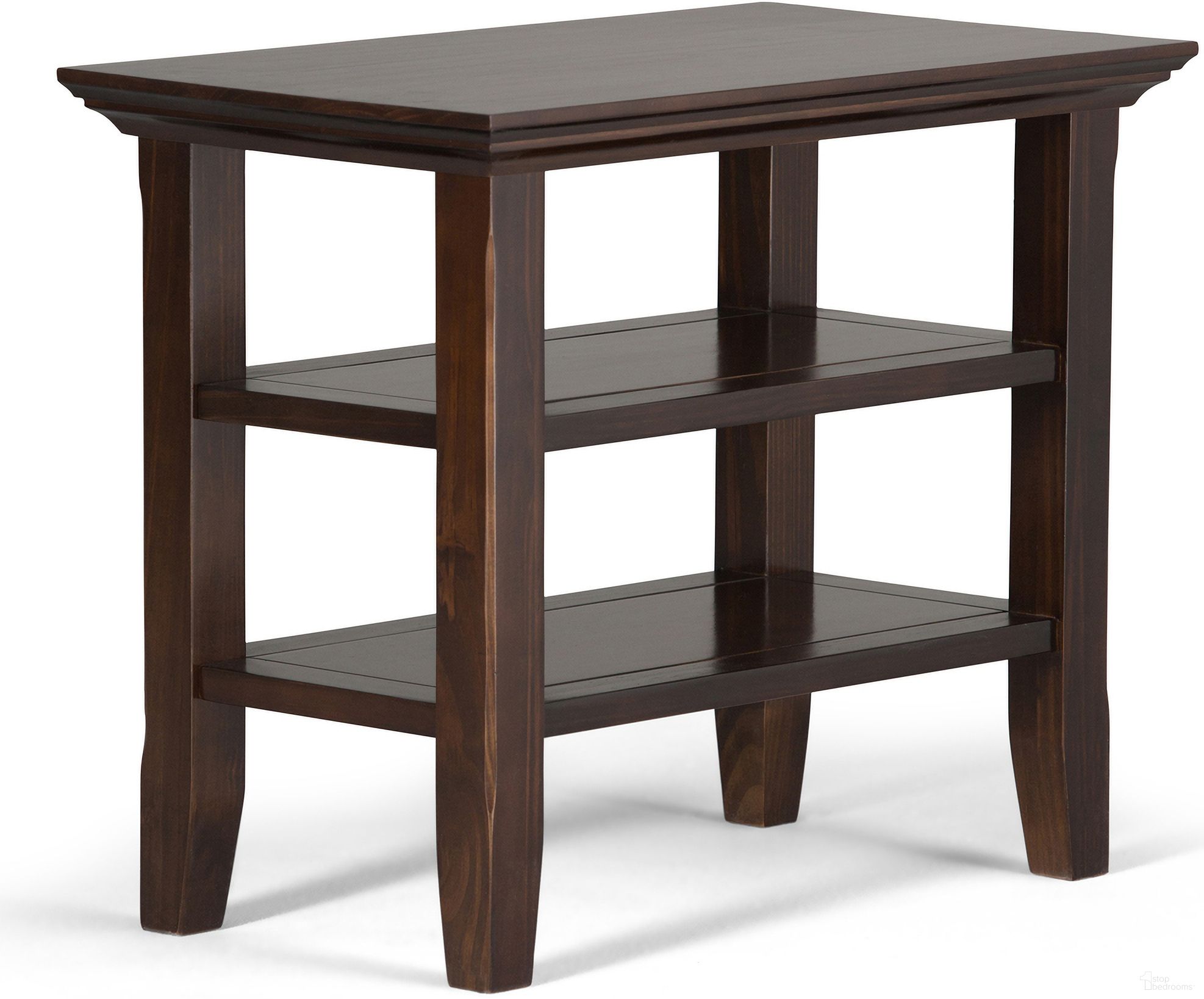 The appearance of Acadian Solid Wood Narrow Side Table In Brunette Brown designed by Simpli Home in the transitional interior design. This brunette brown piece of furniture was selected by 1StopBedrooms from Acadian Collection to add a touch of cosiness and style into your home. Sku: AXCRACA05-BRU. Material: Pine.
