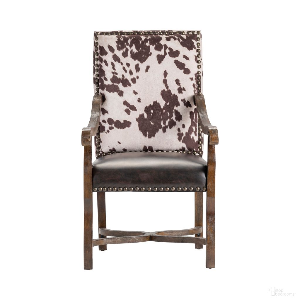 The appearance of Accent/Arm Chair In White and Brown designed by Crestview Collection in the rustic / southwestern interior design. This white/brown piece of furniture  was selected by 1StopBedrooms from  to add a touch of cosiness and style into your home. Sku: CVFZR1791. Material: Polyester.