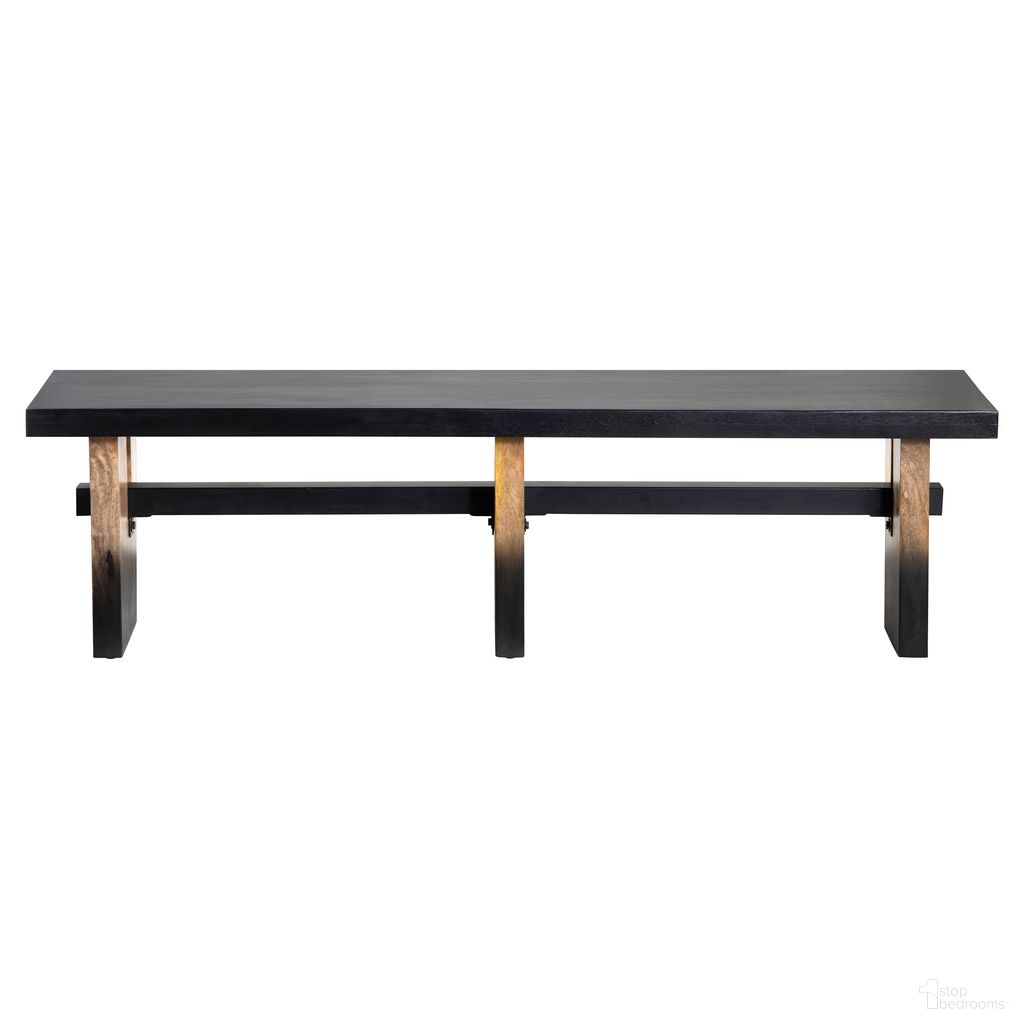 Accent Bench In Black and Tan
