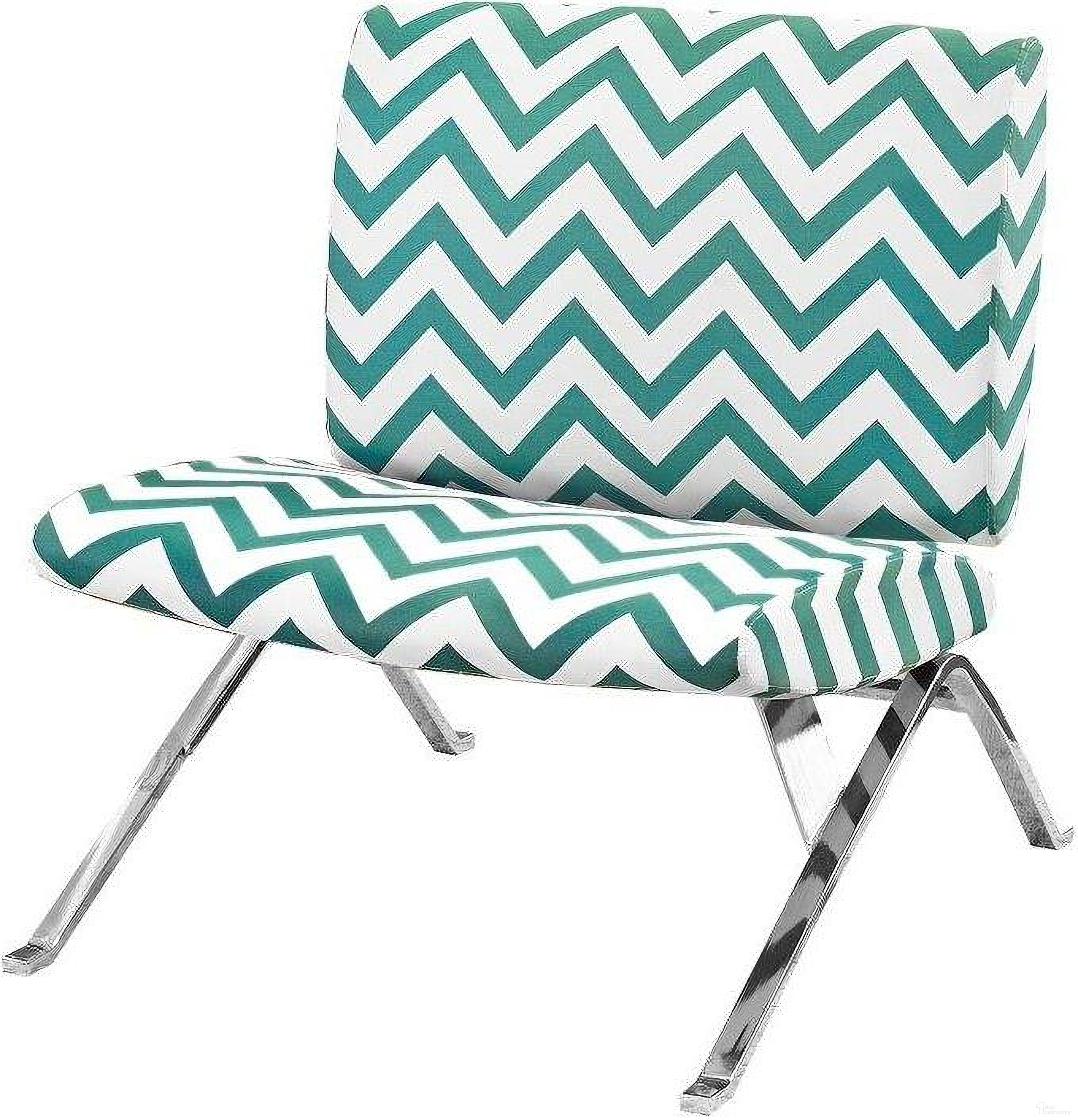 The appearance of Accent Chair In Teal And Chevron Fabric designed by Monarch Specialties in the modern / contemporary interior design. This teal piece of furniture  was selected by 1StopBedrooms from  to add a touch of cosiness and style into your home. Sku: I 8136. Material: MDF.