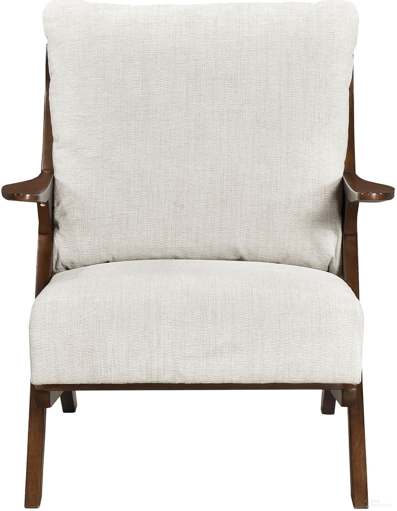 The appearance of Lennox Accent Chair In Cream designed by Homelegance in the modern / contemporary interior design. This cream piece of furniture  was selected by 1StopBedrooms from Lennox Collection to add a touch of cosiness and style into your home. Sku: 1146BE-1. Material: Wood.