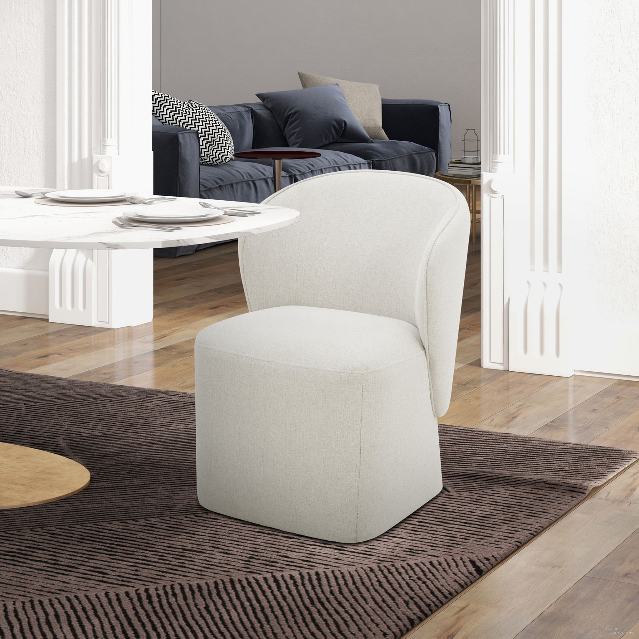 The appearance of Accent Dining Chair with Casters In Ivory designed by Liberty in the bohemian interior design. This ivory piece of furniture was selected by 1StopBedrooms from Accent Collection to add a touch of cosiness and style into your home. Sku: 730-ADC90-IV. Material: Solid Hardwood. Chair Type: Side Chair.