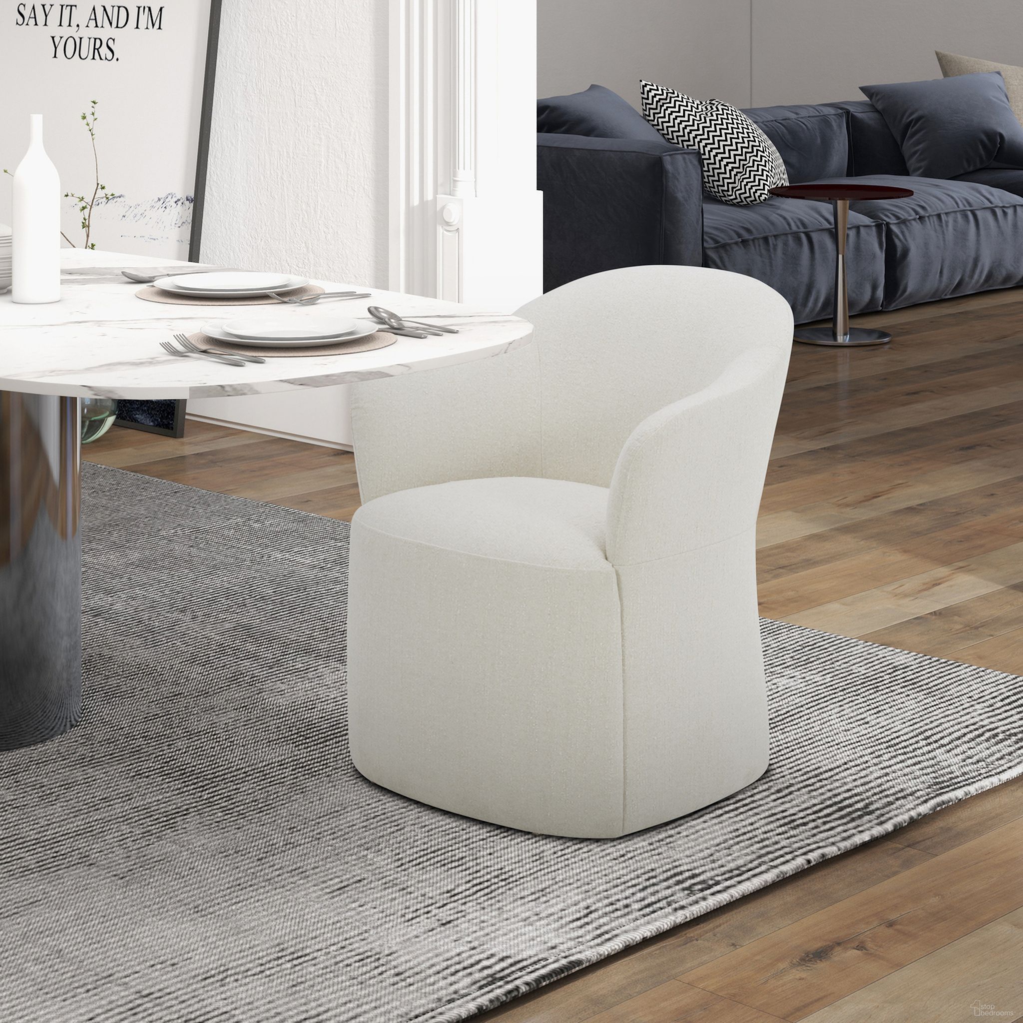 The appearance of Accent Dining Chair with Casters In Ivory designed by Liberty in the bohemian interior design. This ivory piece of furniture was selected by 1StopBedrooms from Accent Collection to add a touch of cosiness and style into your home. Sku: 731-ADC90-IV. Material: Solid Hardwood. Chair Type: Side Chair.
