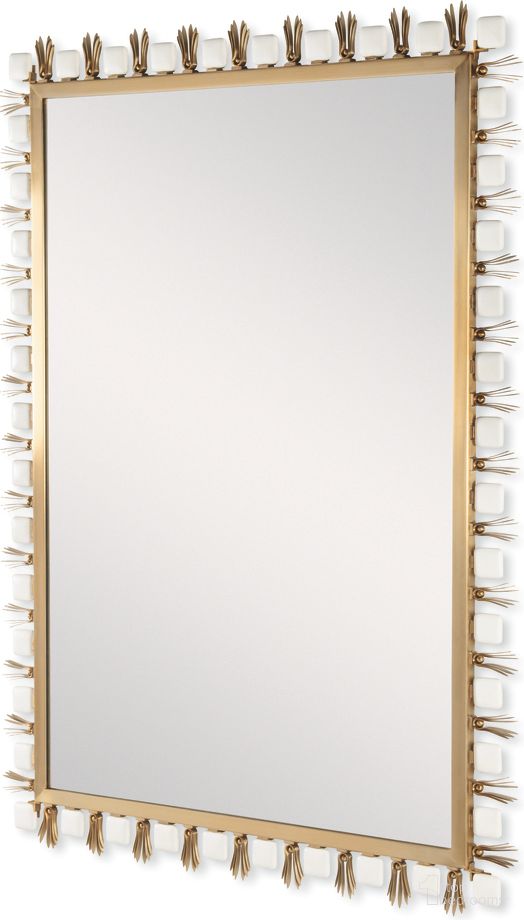 The appearance of Accent Mirror In Antique Brass designed by Century Furniture in the transitional interior design. This antique brass piece of furniture was selected by 1StopBedrooms from Cadence Collection to add a touch of cosiness and style into your home. Sku: CAA-234. Material: Metal.