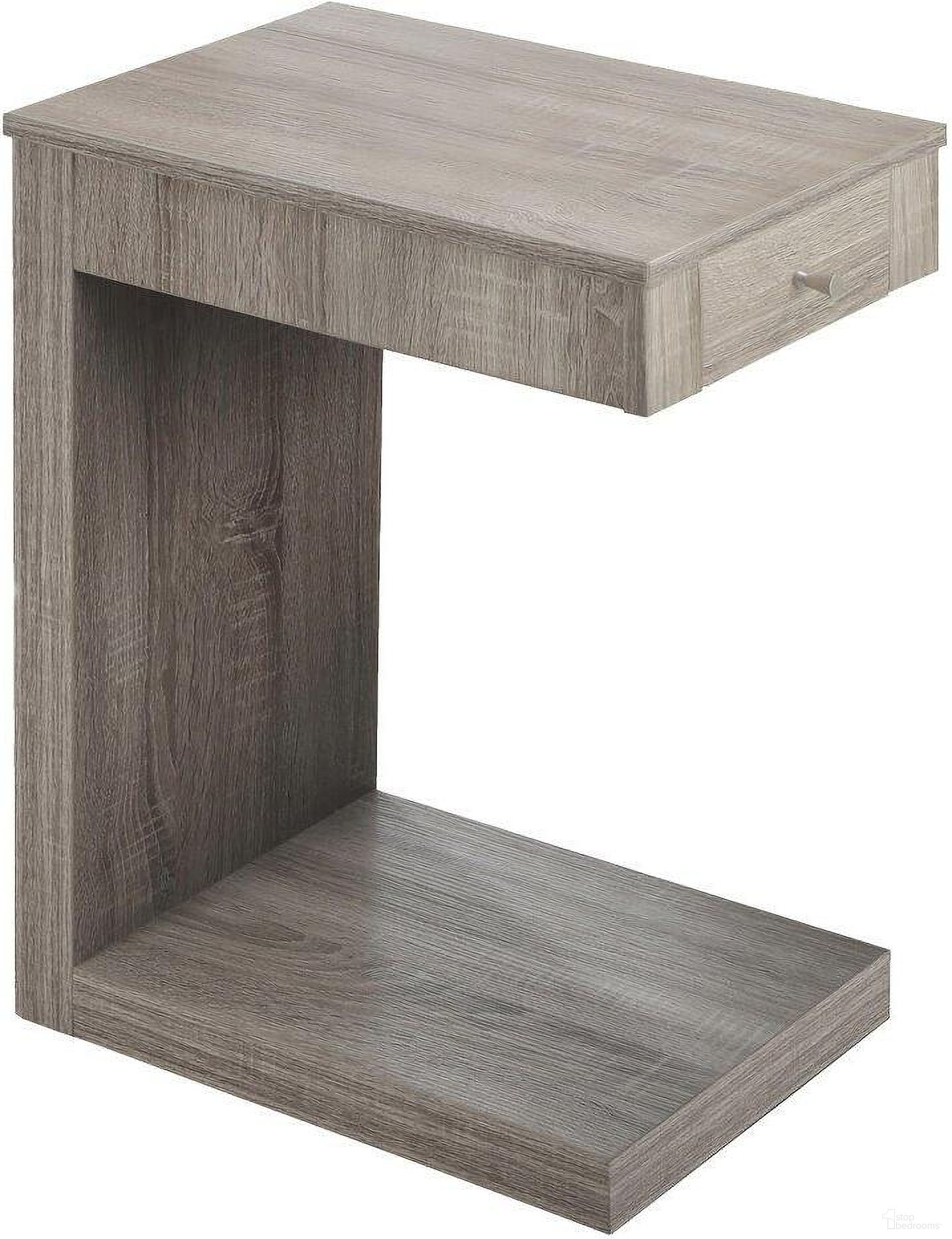 Accent Table In Dark Taupe With A Drawer