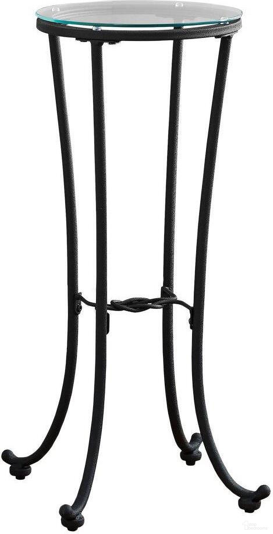 The appearance of Accent Table In Ha Mmered Black Metal With Tempered Glass designed by Monarch Specialties in the traditional interior design. This black piece of furniture  was selected by 1StopBedrooms from  to add a touch of cosiness and style into your home. Sku: I 3332. Material: Metal.