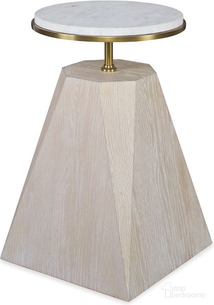 The appearance of Accent Table In Sand designed by Century Furniture in the modern / contemporary interior design. This sand piece of furniture was selected by 1StopBedrooms from Cadence Collection to add a touch of cosiness and style into your home. Sku: CA2-631. Material: Stone.