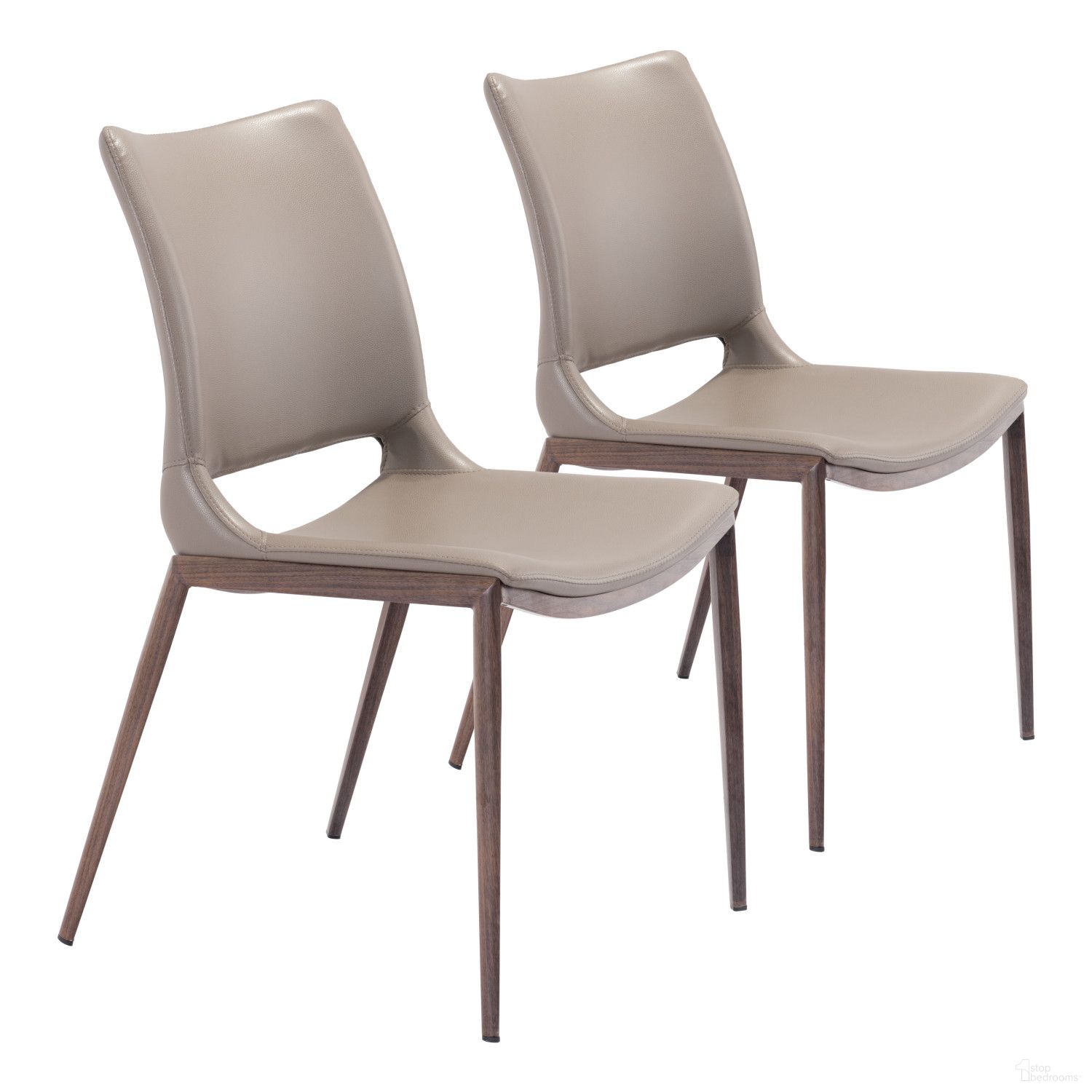 The appearance of Ace Dining Chair Set of 2 In Brown and Walnut designed by Zuo Modern in the modern / contemporary interior design. This brown piece of furniture was selected by 1StopBedrooms from Ace Collection to add a touch of cosiness and style into your home. Sku: 101282. Material: Polyurethane. Chair Type: Side Chair.