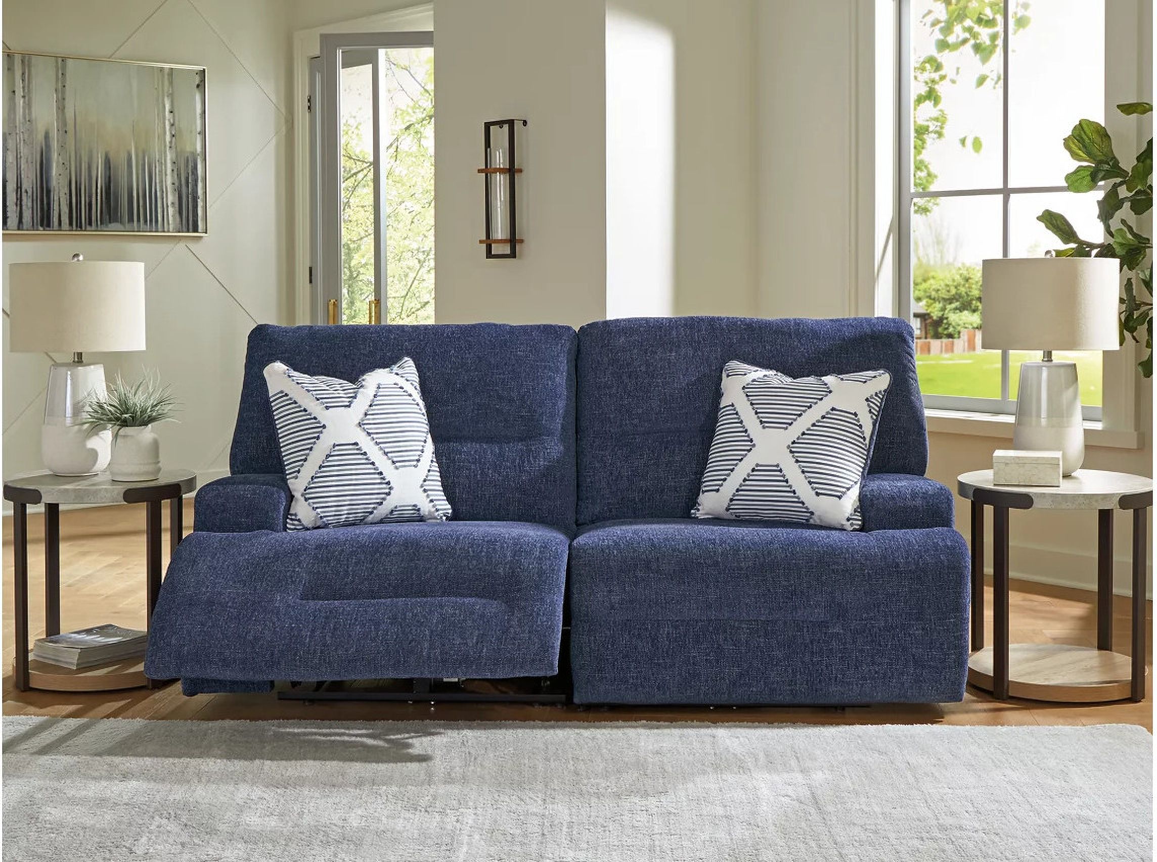Acklen Place 2-Piece Power Reclining Sectional In Navy