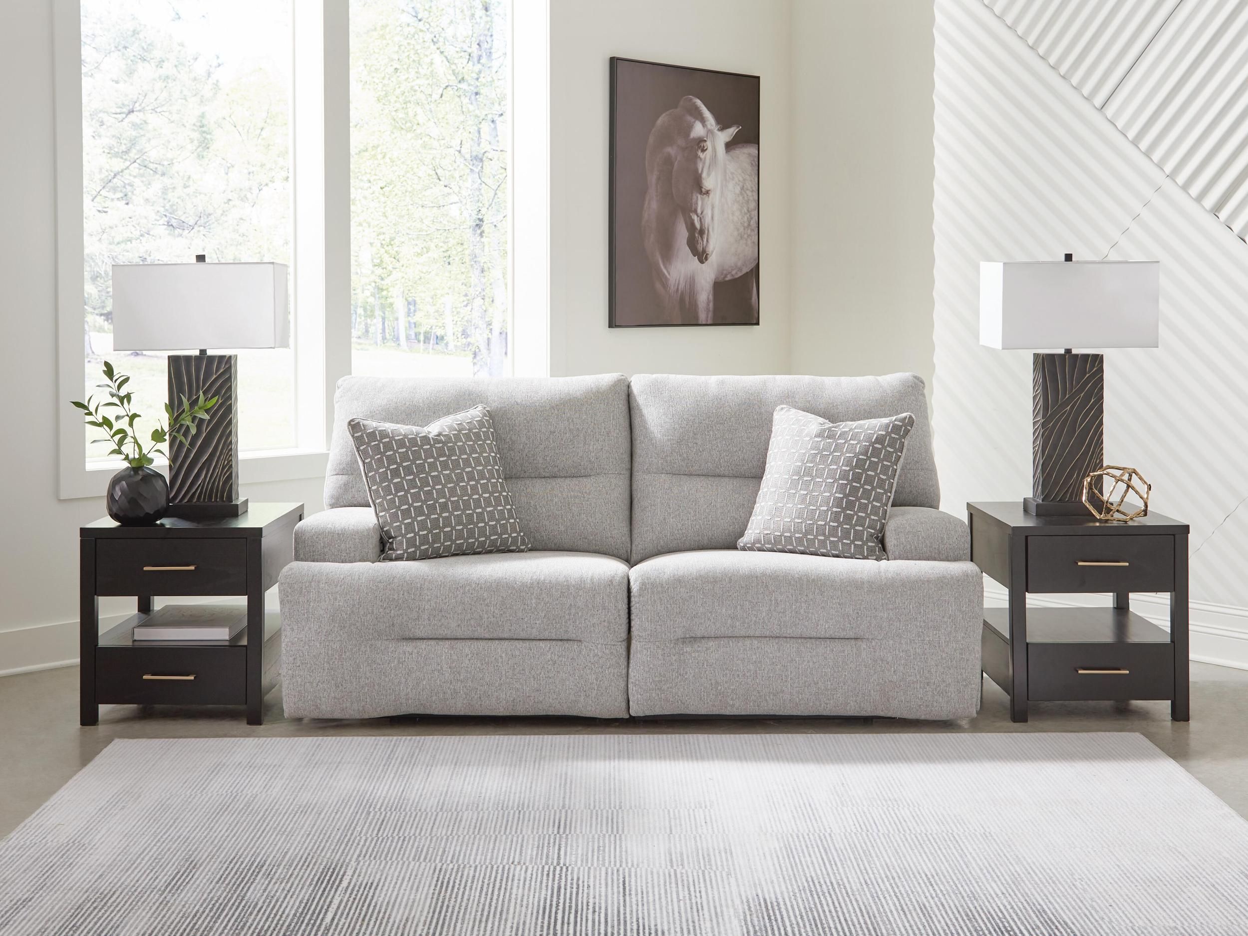 Acklen Place 2-Piece Power Reclining Sectional Loveseat In Pewter