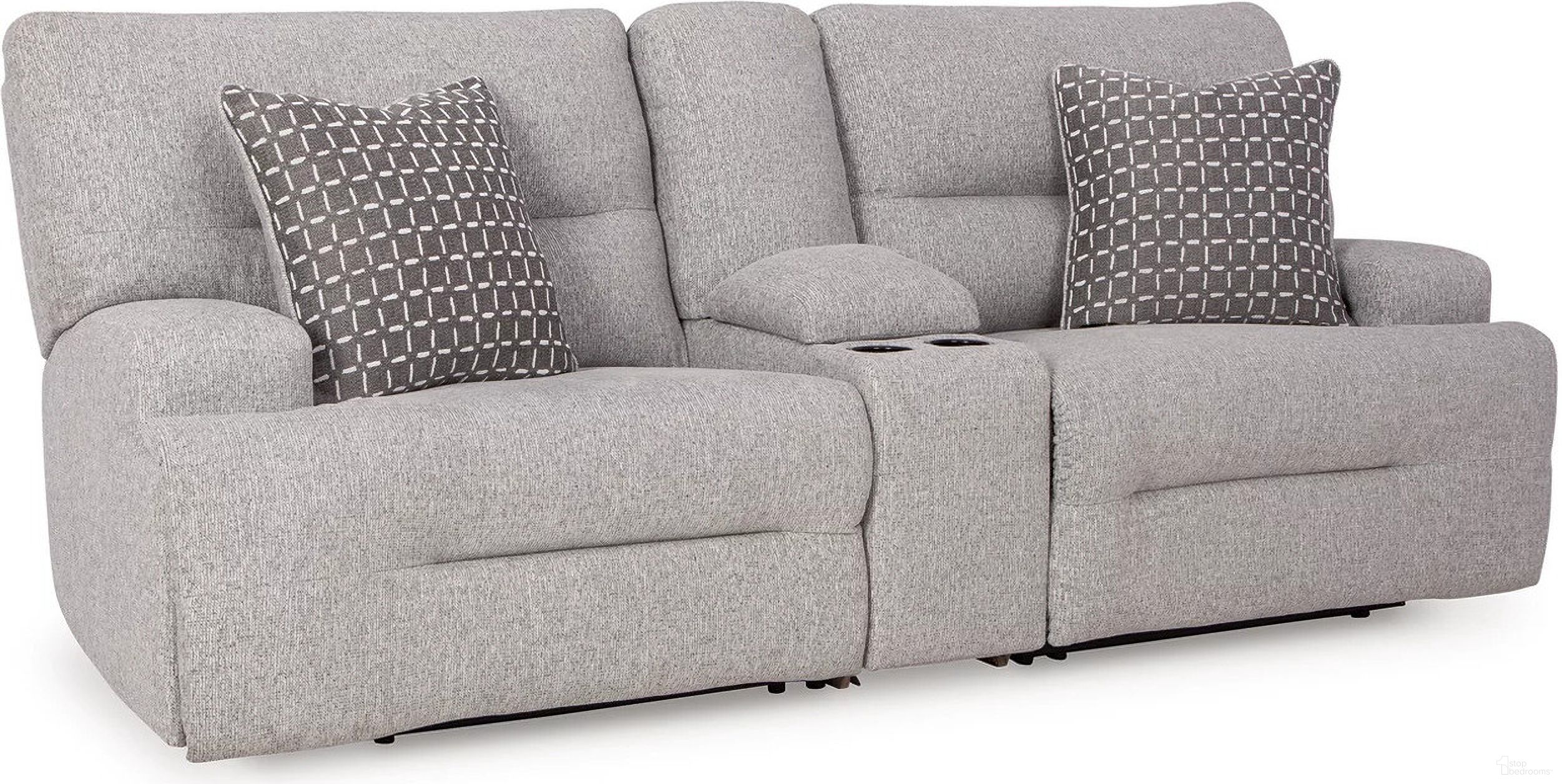 The appearance of Acklen Place 3-Piece Sectional In Pewter designed by Signature Design by Ashley in the modern / contemporary interior design. This pewter piece of furniture  was selected by 1StopBedrooms from Acklen Place Collection to add a touch of cosiness and style into your home. Sku: 9360557;9360558;9360562. Material: Performance Fabric.
