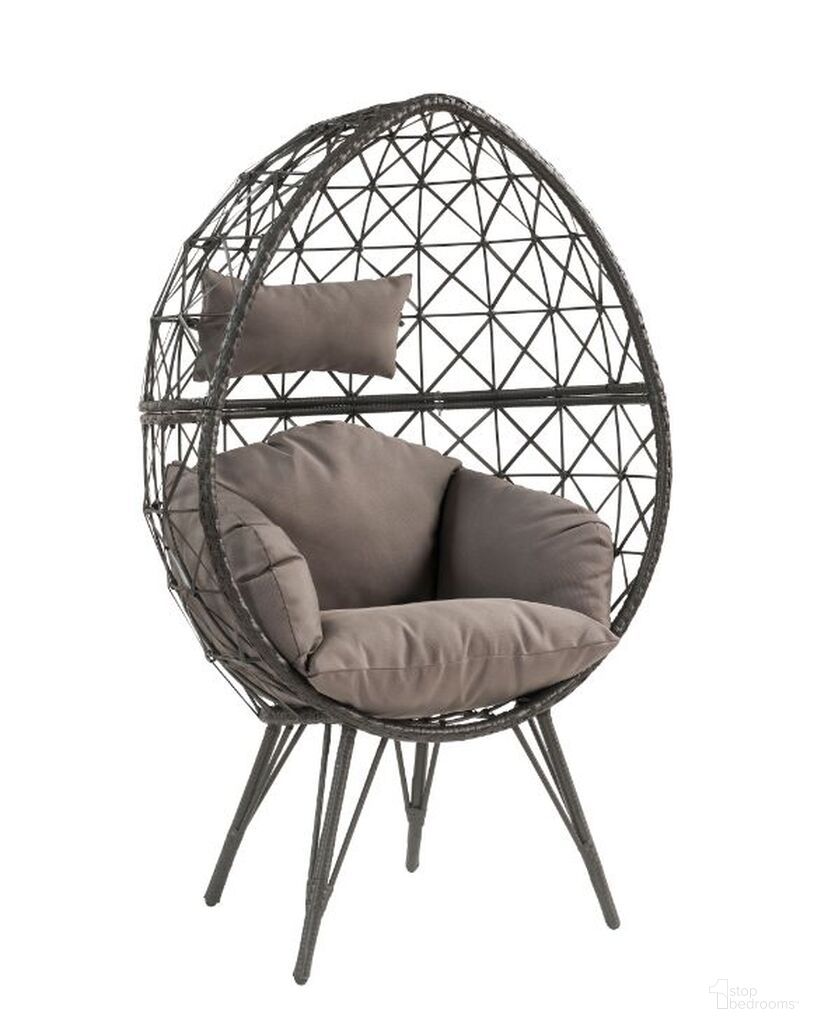 The appearance of Acme Aeven Patio Lounge Chair In Light Gray Fabric And Black Wicker designed by ACME in the modern / contemporary interior design. This light gray piece of furniture was selected by 1StopBedrooms from Aeven Collection to add a touch of cosiness and style into your home. Sku: 45111. Material: Metal.
